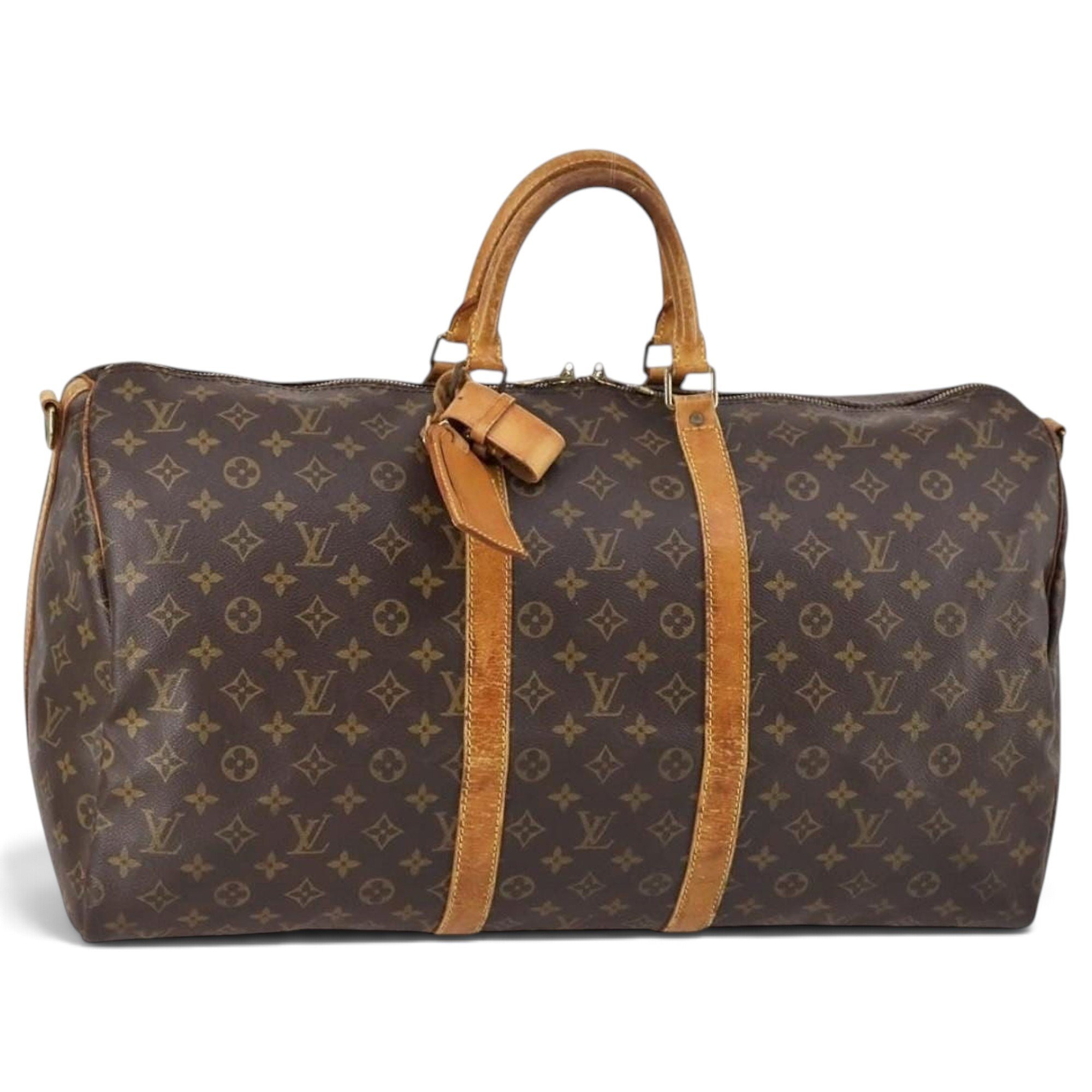 Keepall leather travel bag