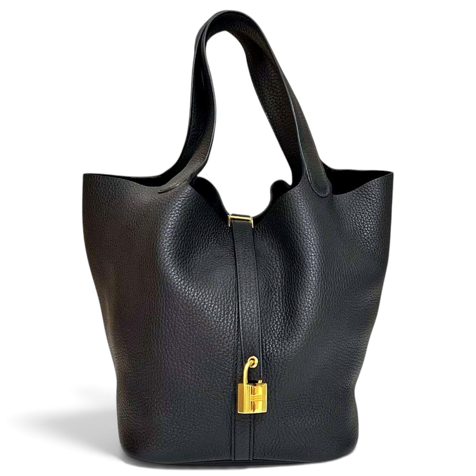 Picotin leather tote
