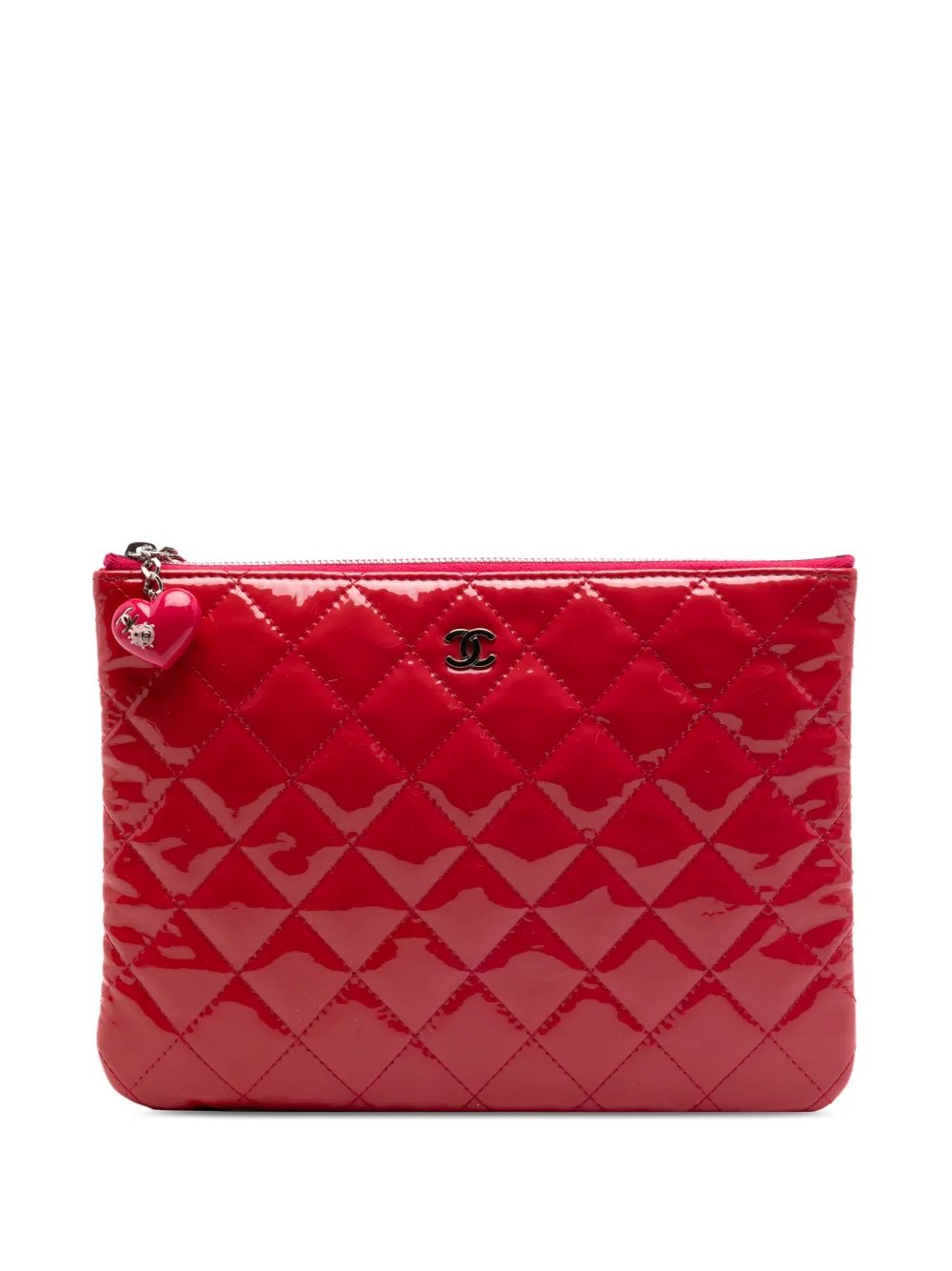 2014-2015 Small Quilted Patent Valentine Hearts O Case clutch bag