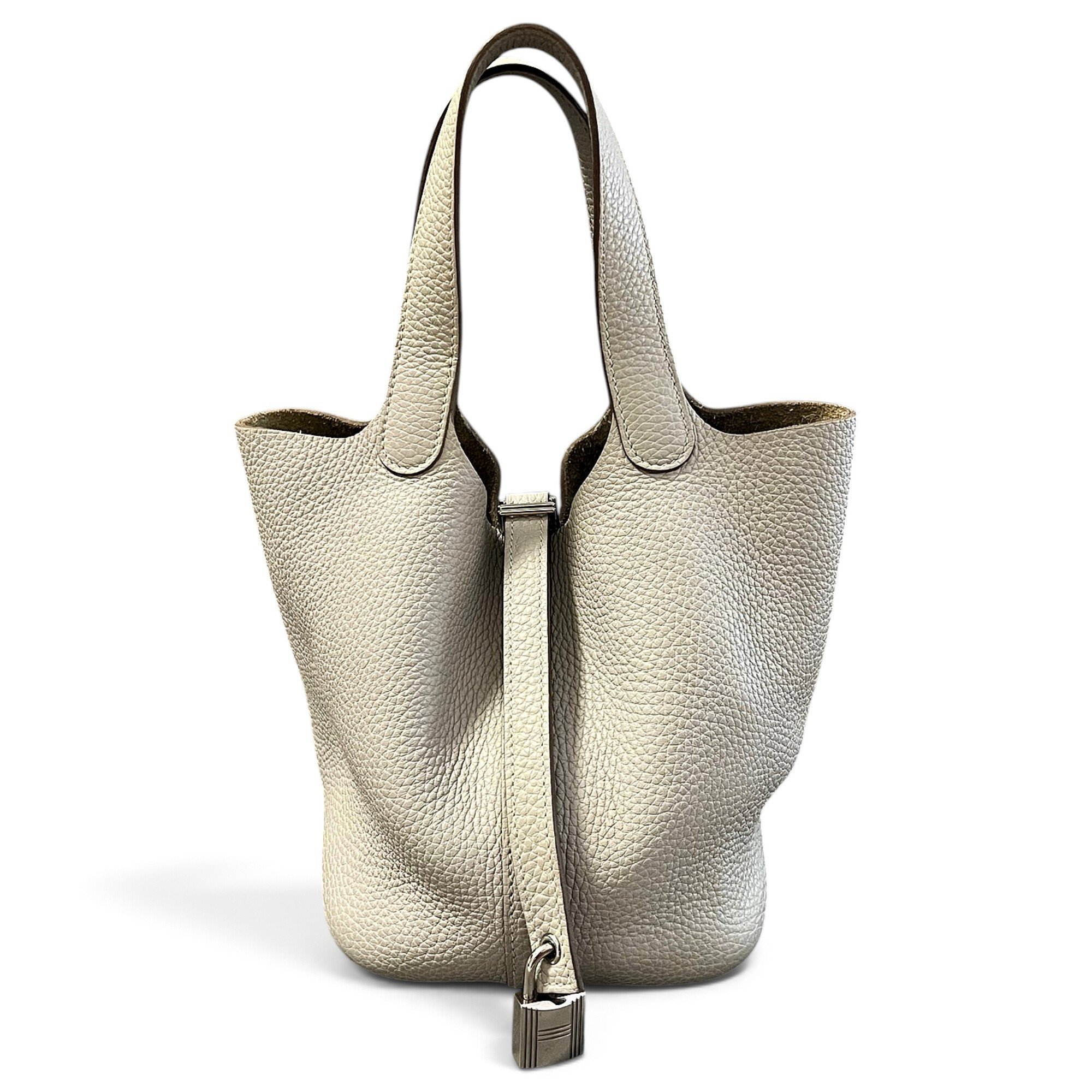 Picotin leather tote