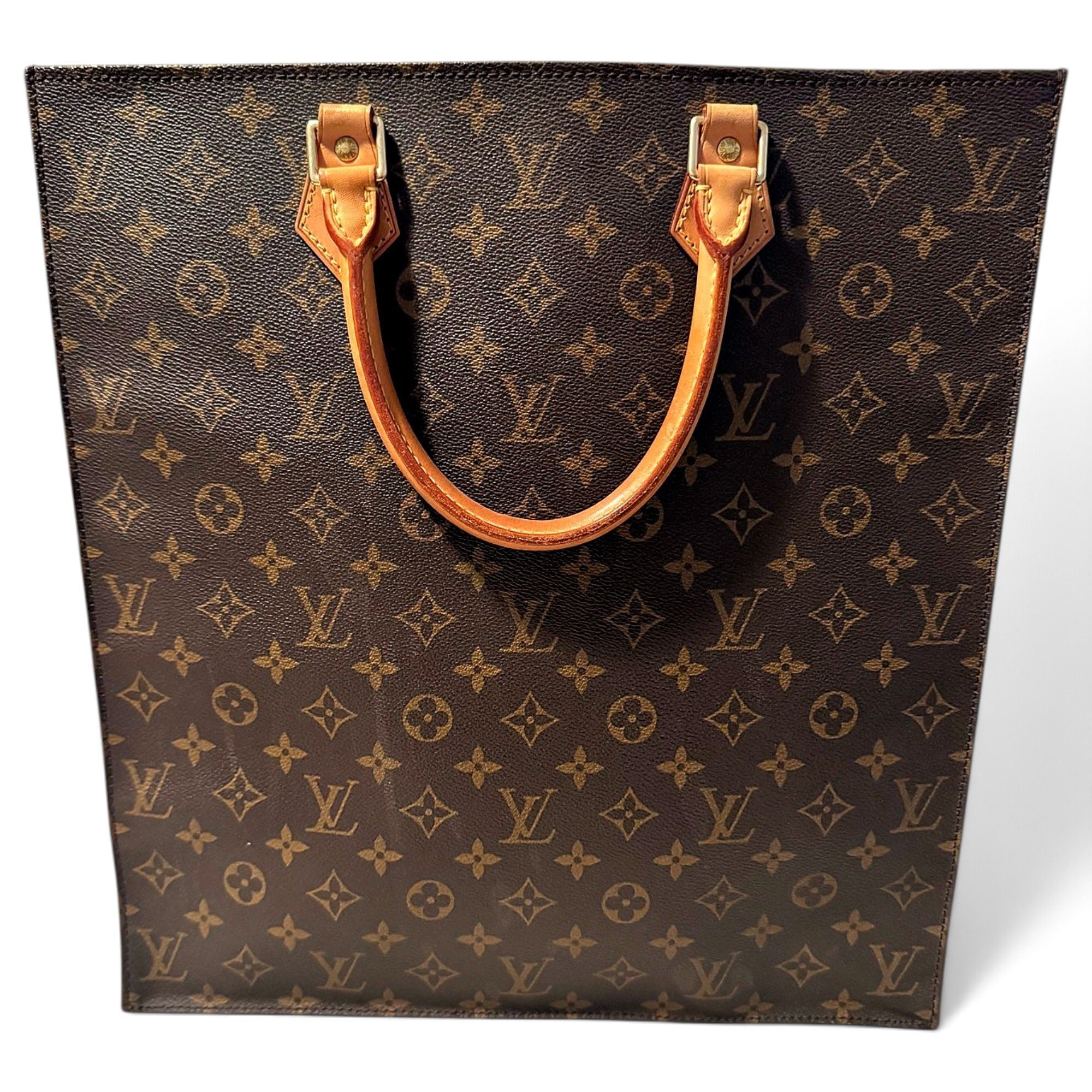 Plat leather tote