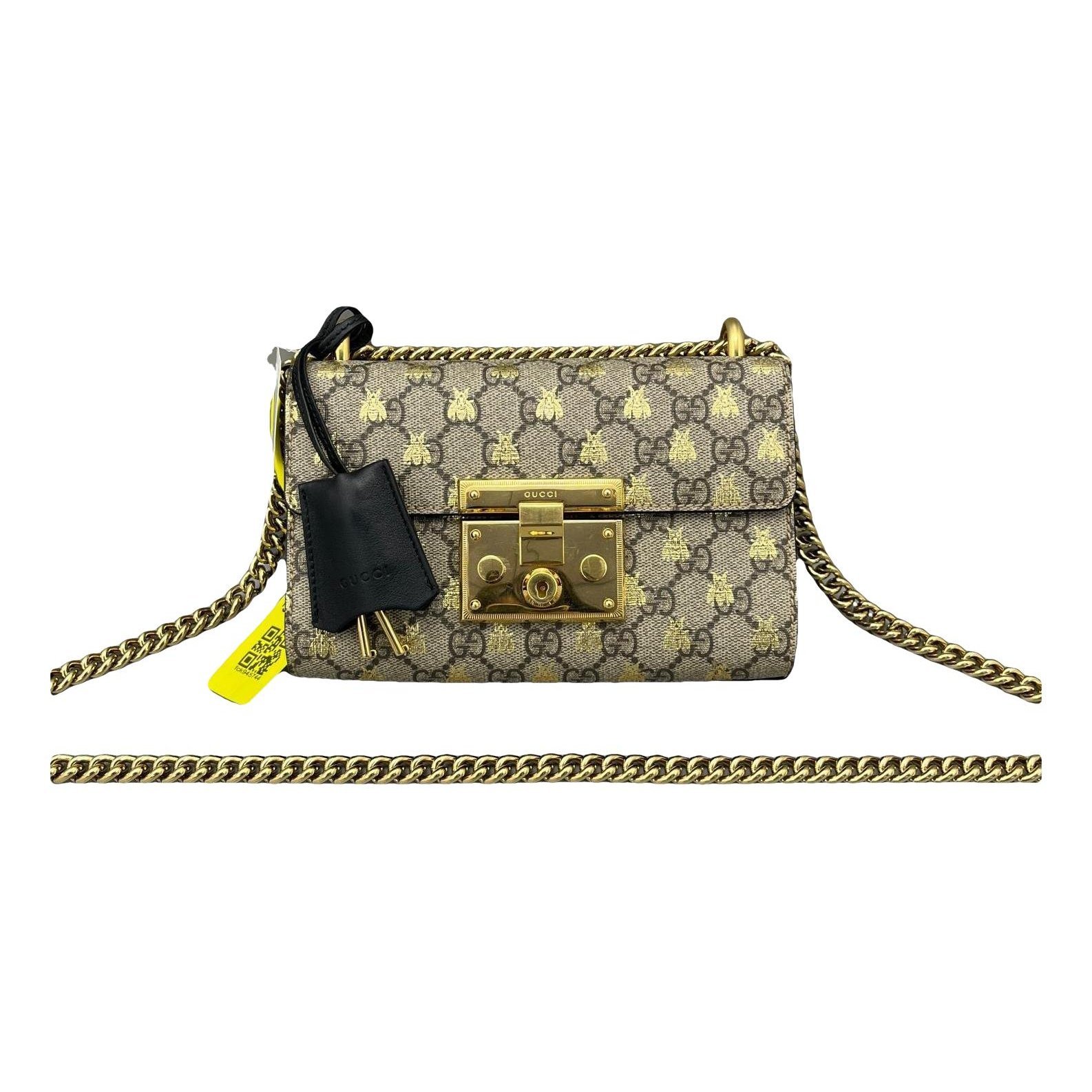 Padlock leather handbag