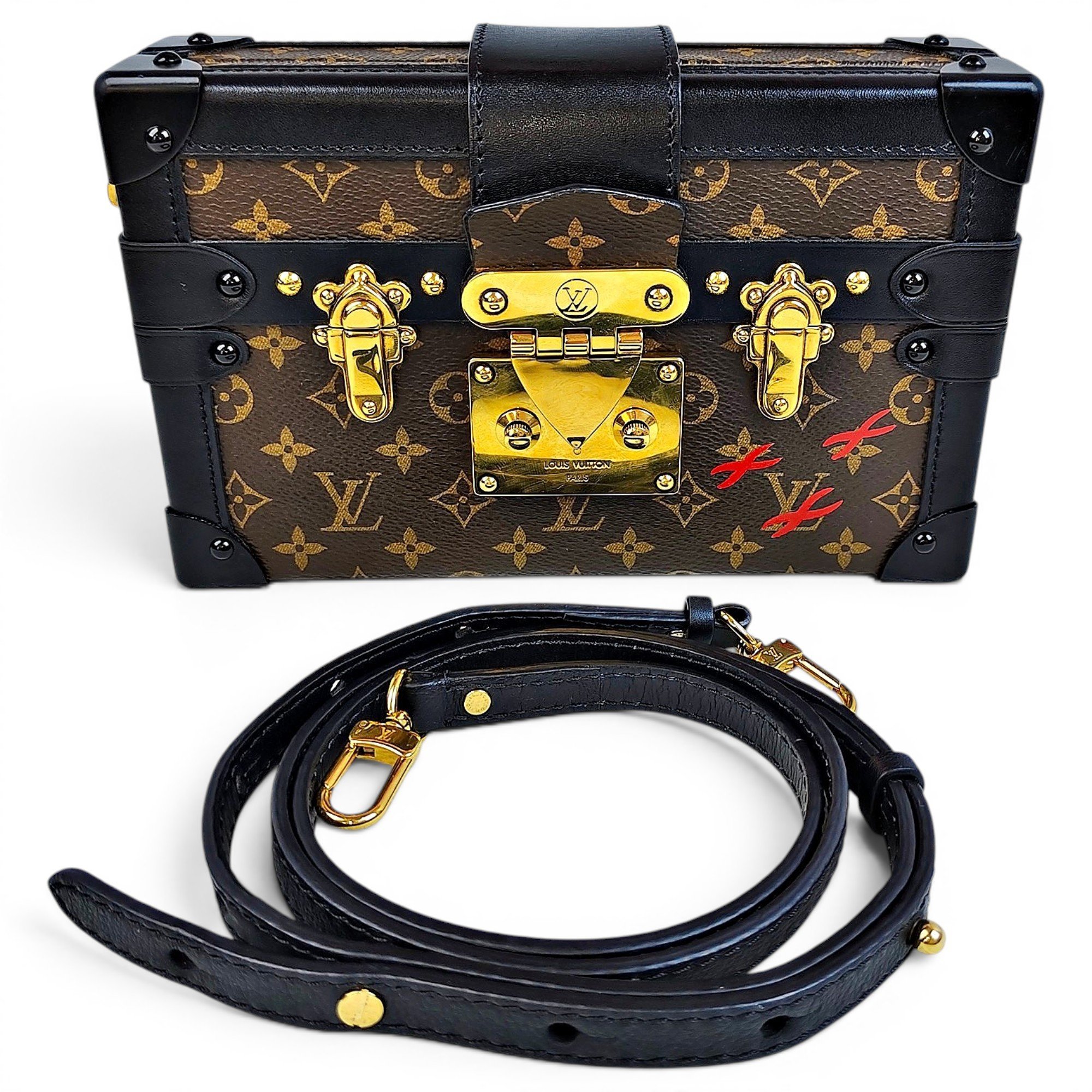 Petite Malle leather handbag