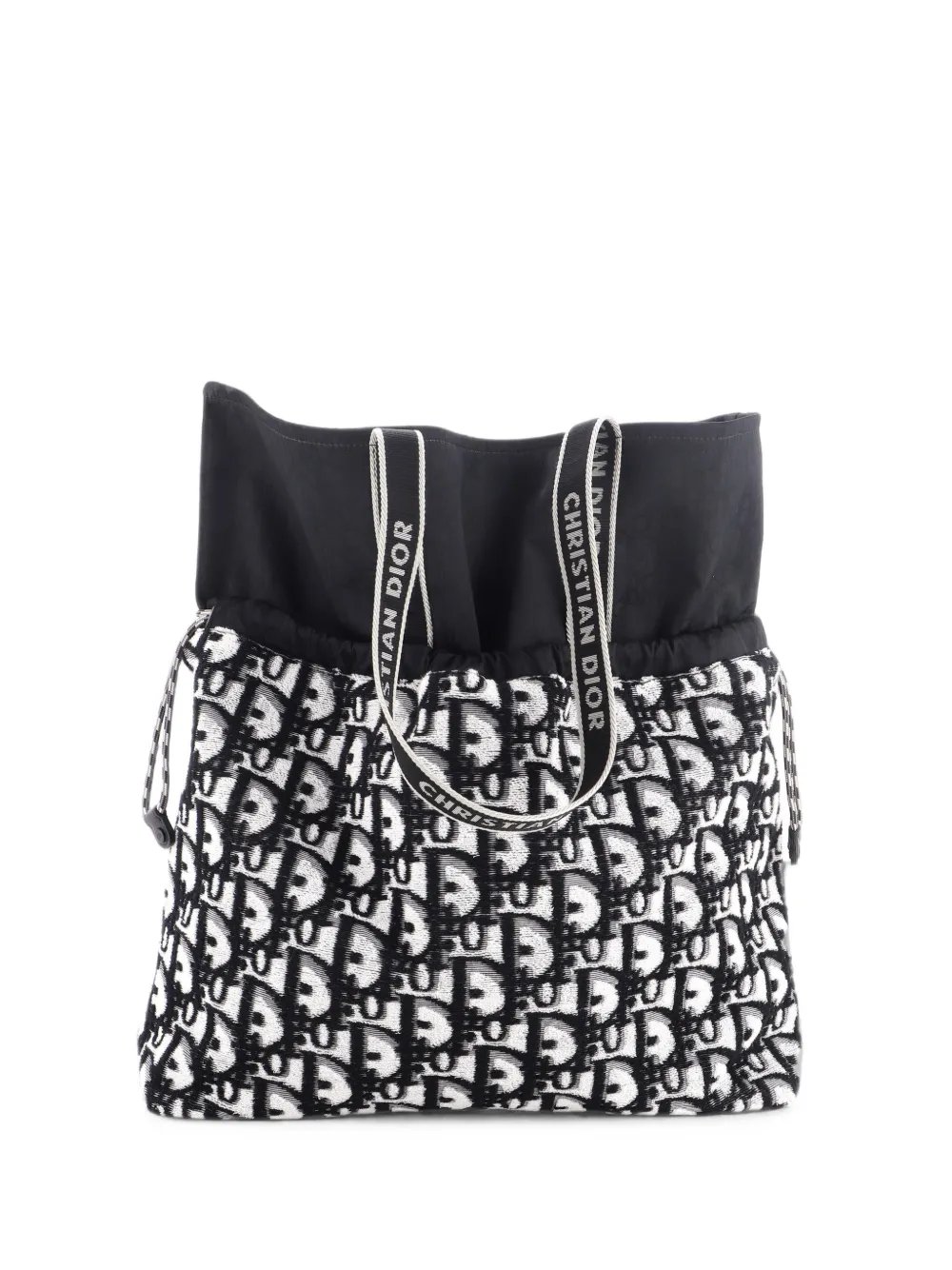 Reversible Oblique Terry Cotton and Oblique Technical Nylon tote bag