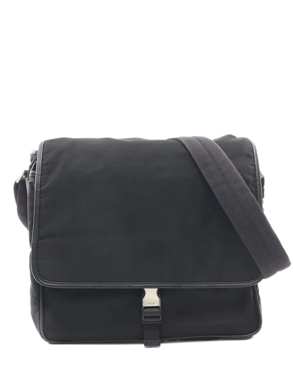 1990-2000 Saffiano Trimmed Tessuto Buckle Messenger Bag crossbody bag