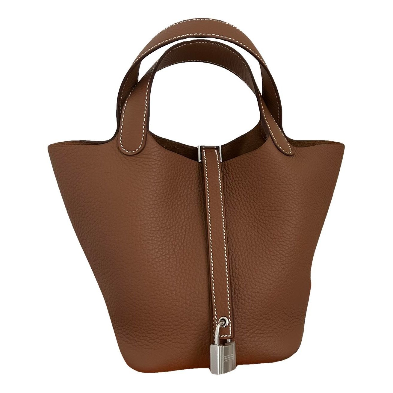 Hermes Picotin 18 Handbag Gold Clemence Leather 2025