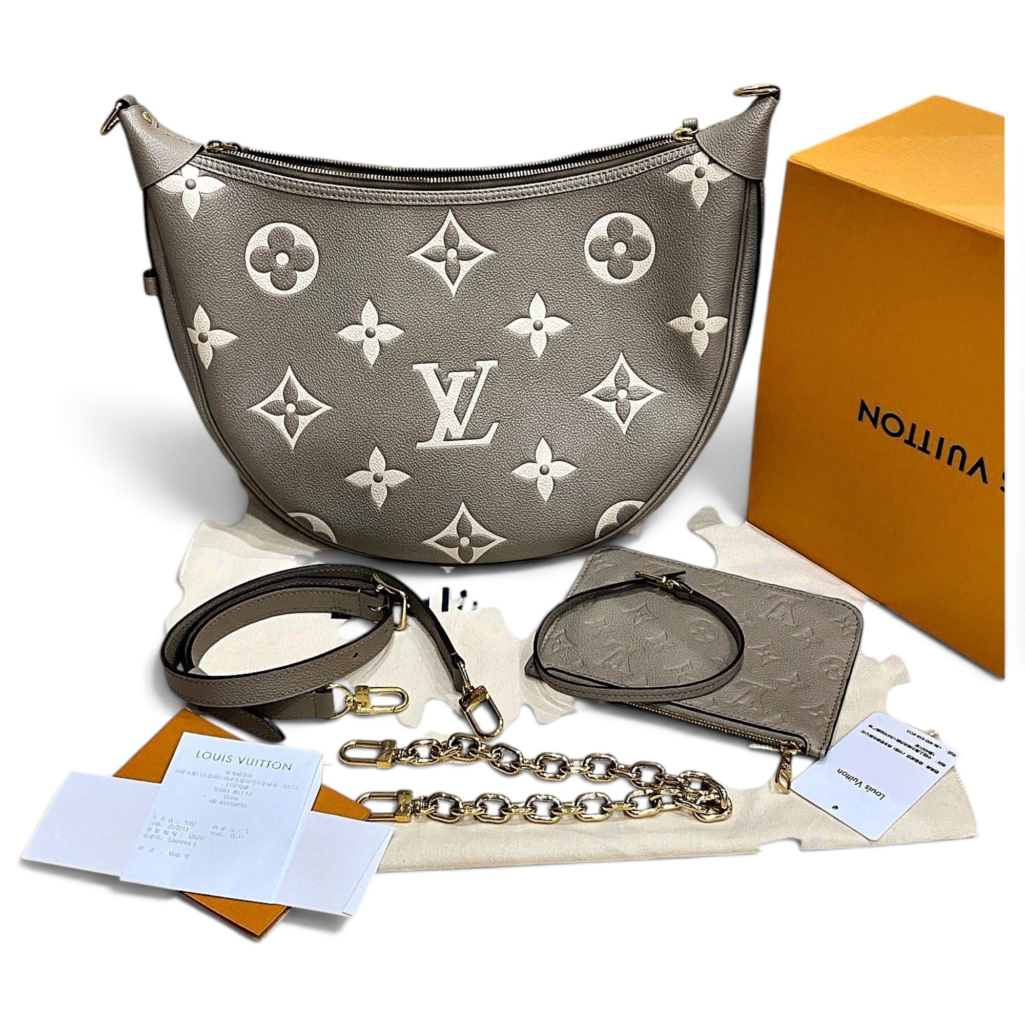 Loop leather handbag