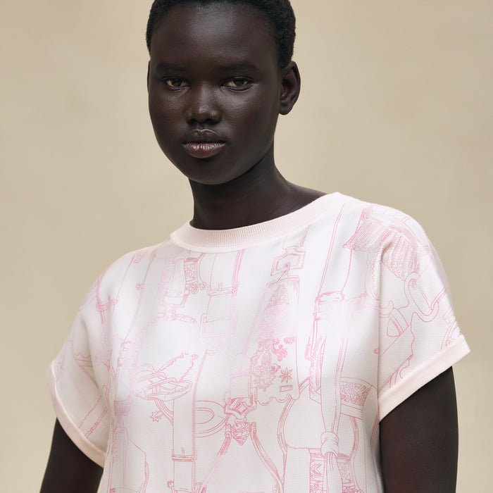 Rose Pétale "Etriers Remix" Sleeveless Sweater