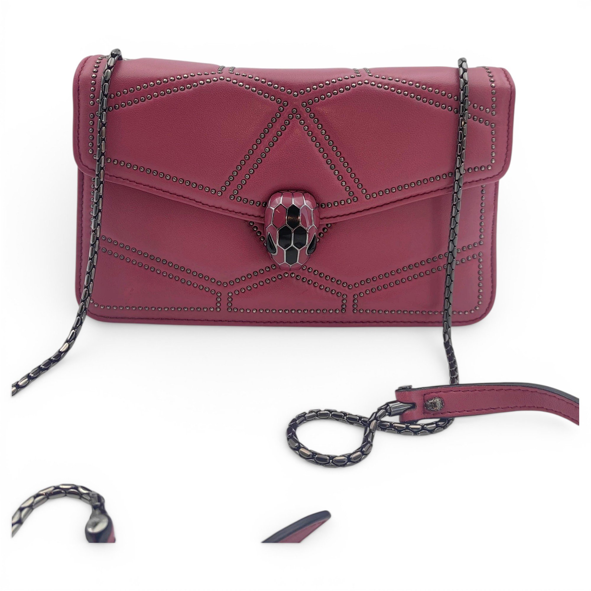 Serpenti leather handbag
