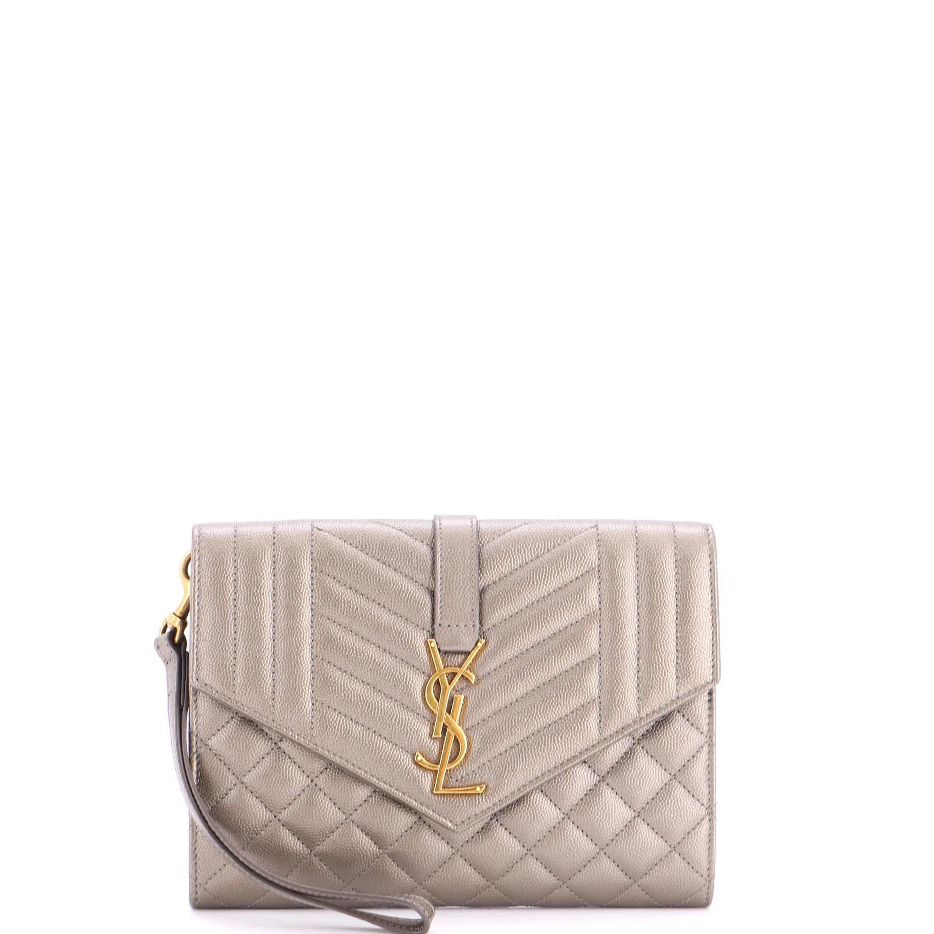 Leather clutch bag
