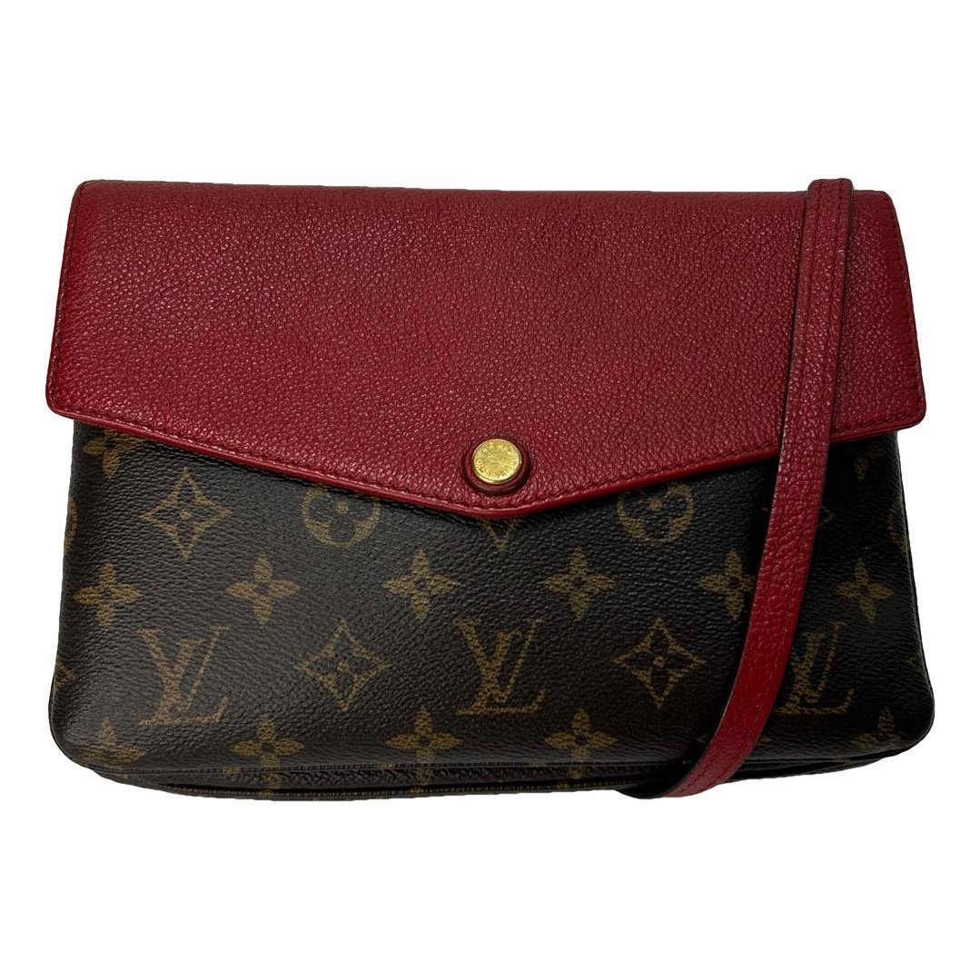 Twice leather crossbody bag