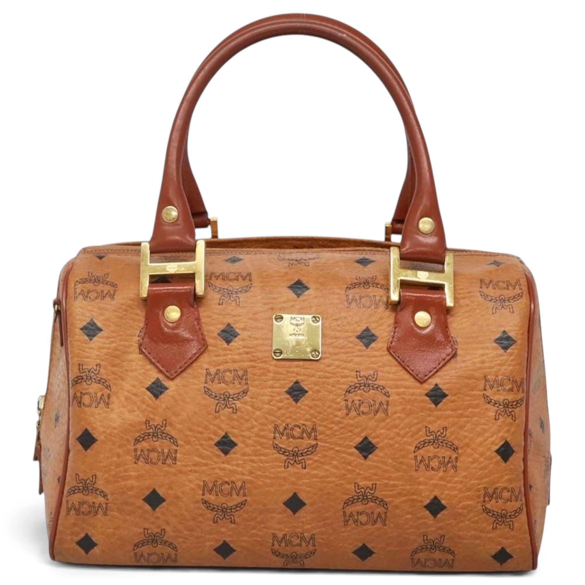 Boston leather bowling bag
