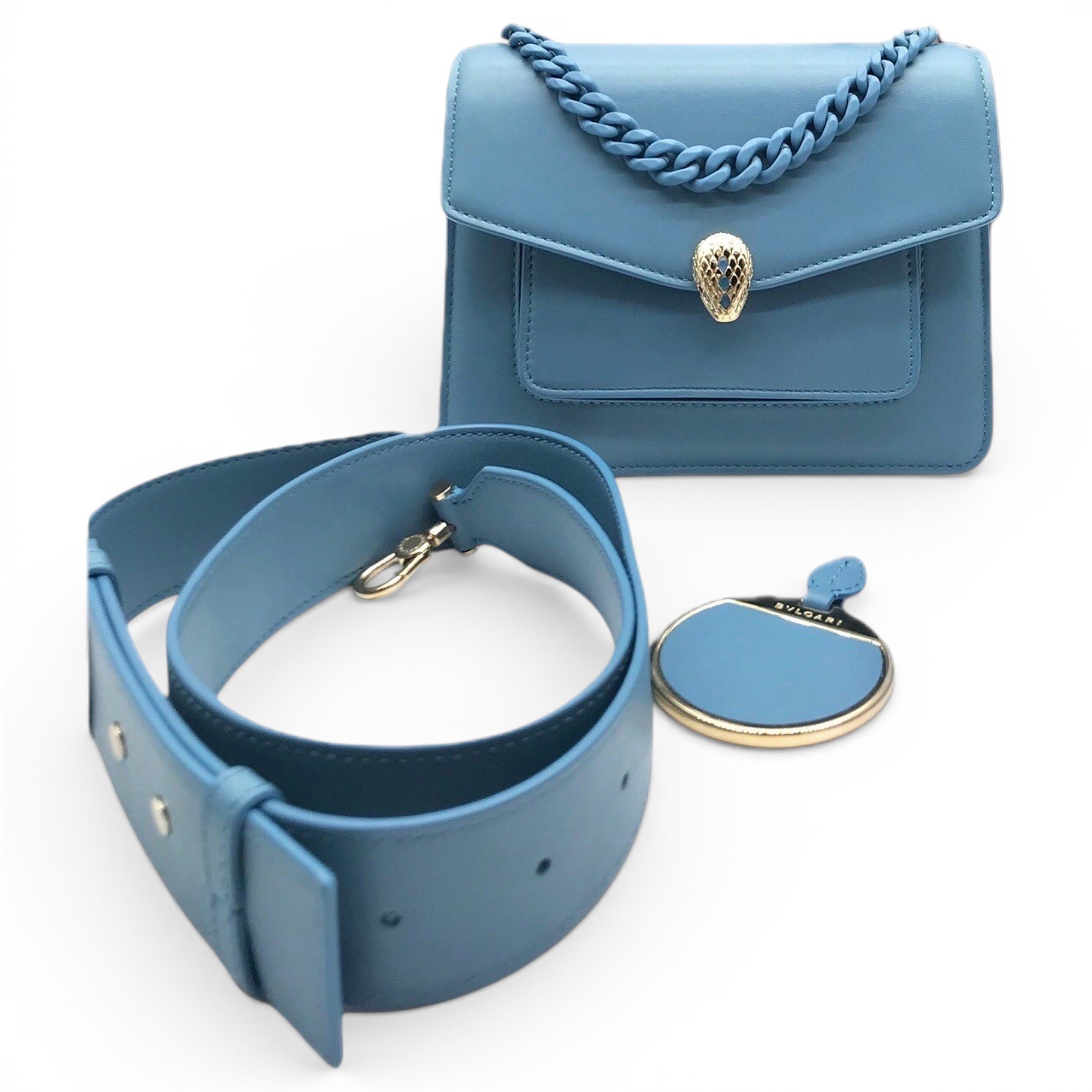 Serpenti leather handbag