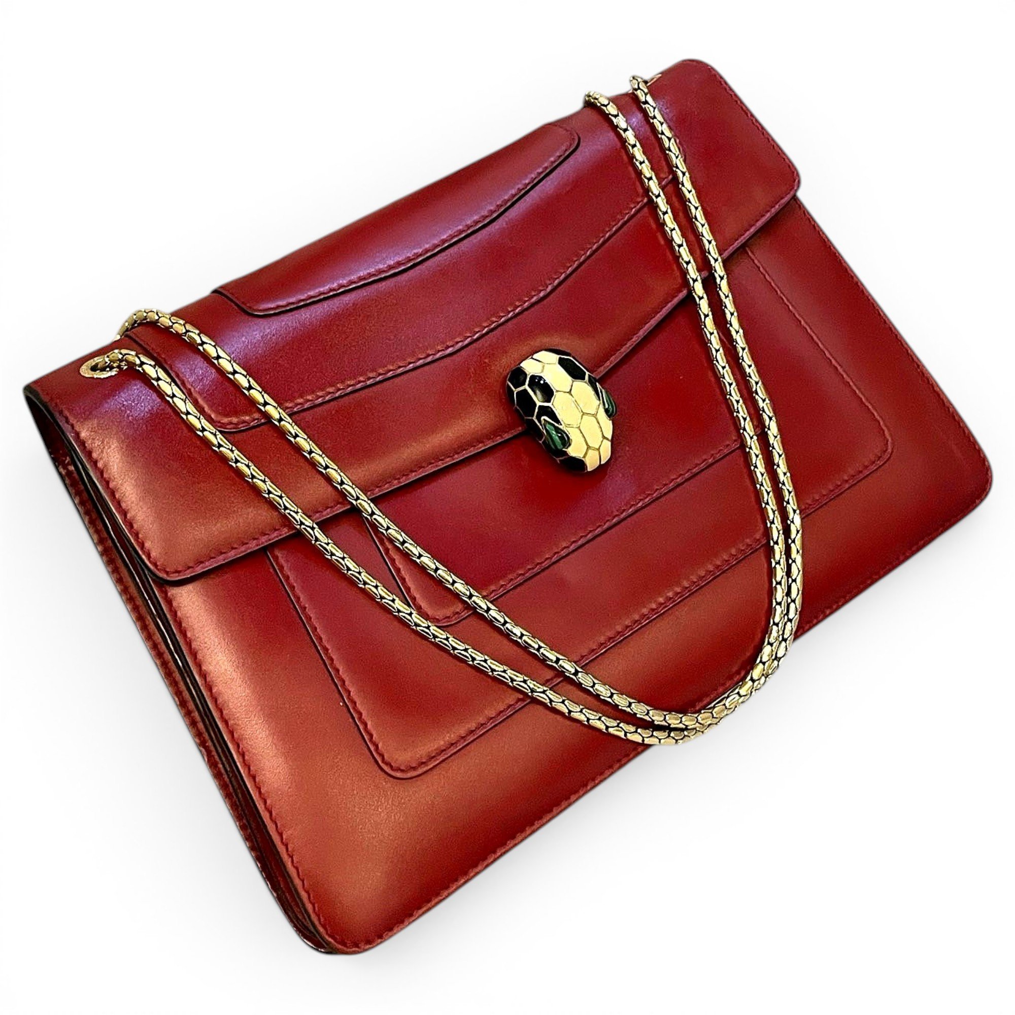 Serpenti leather handbag