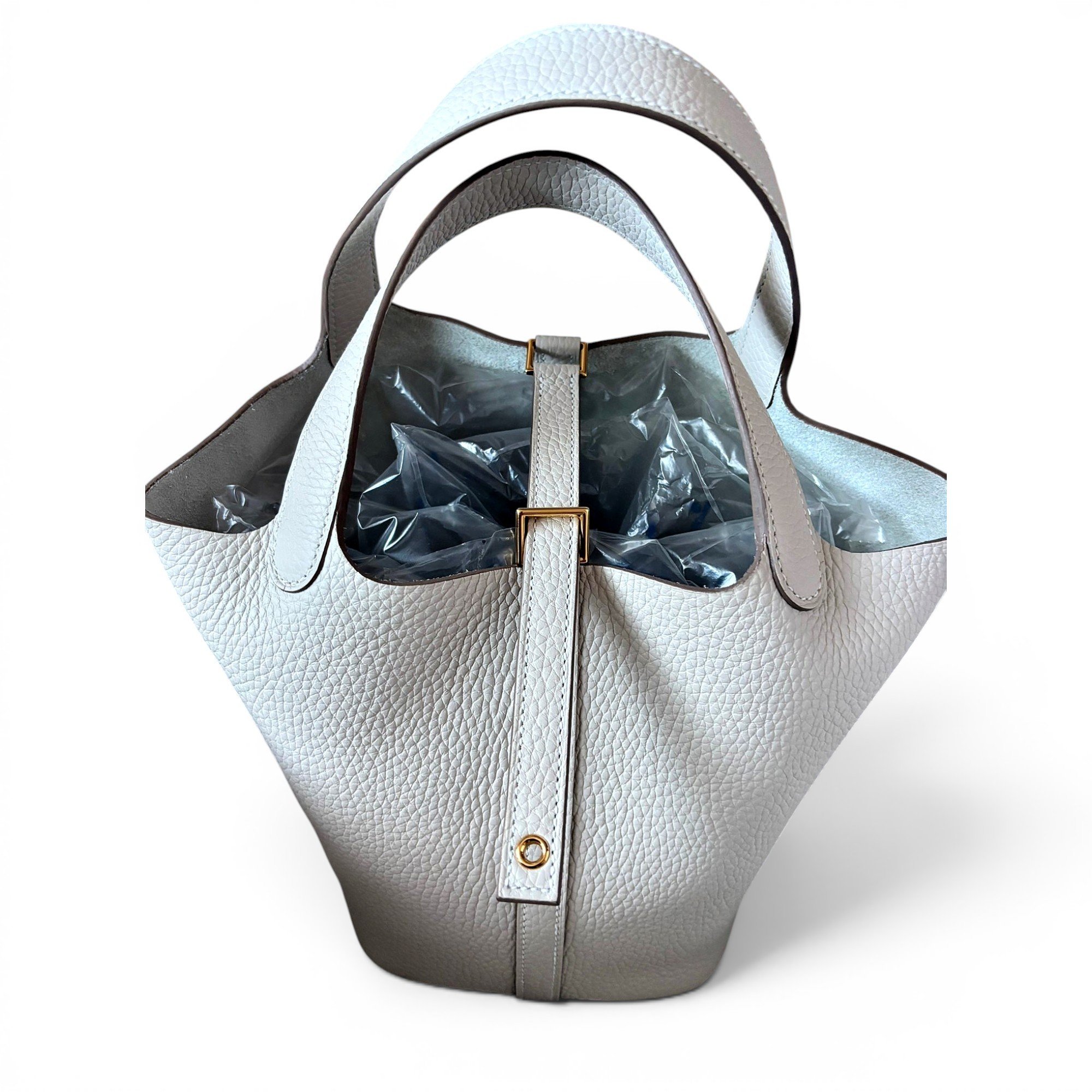 Picotin leather tote