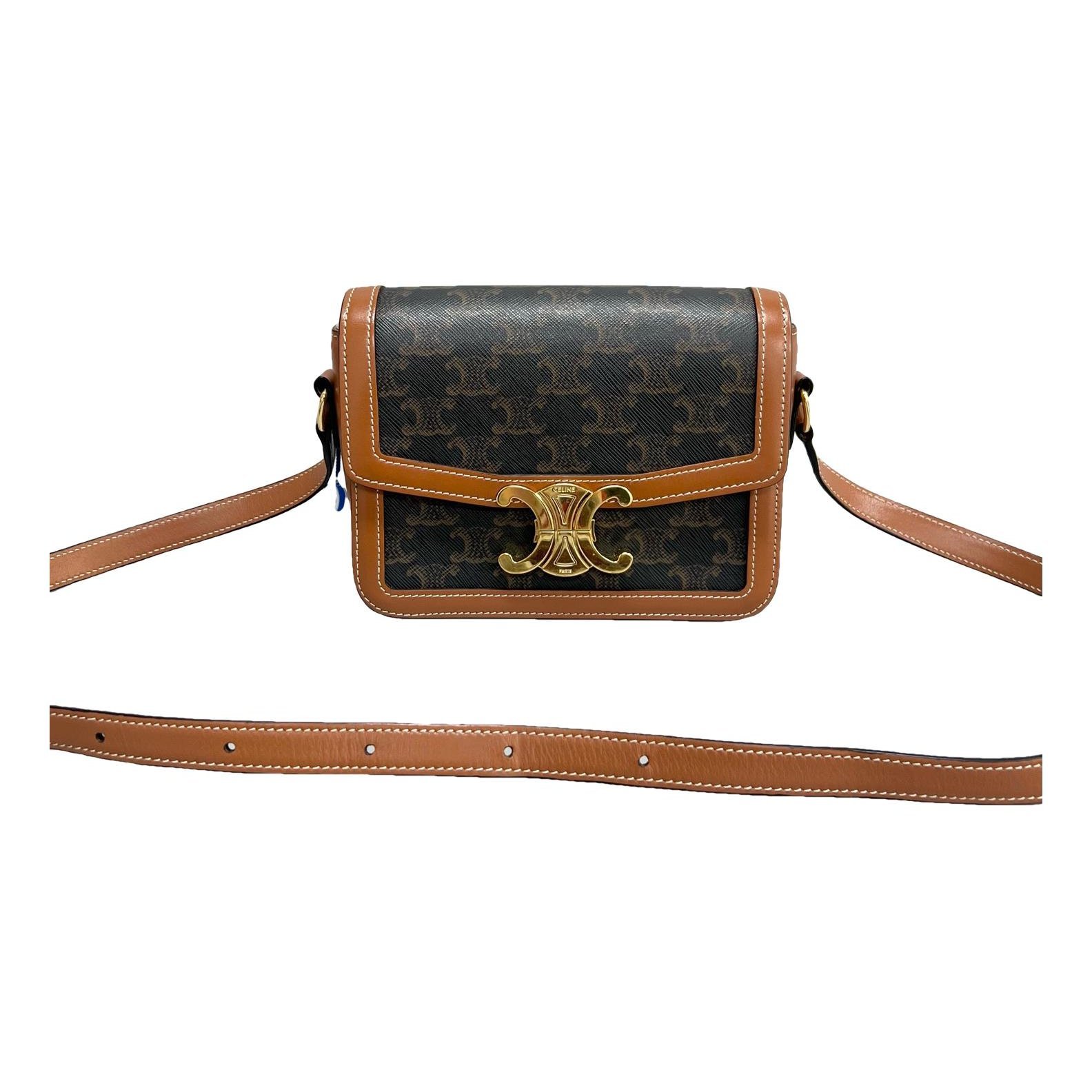 Triomphe leather handbag