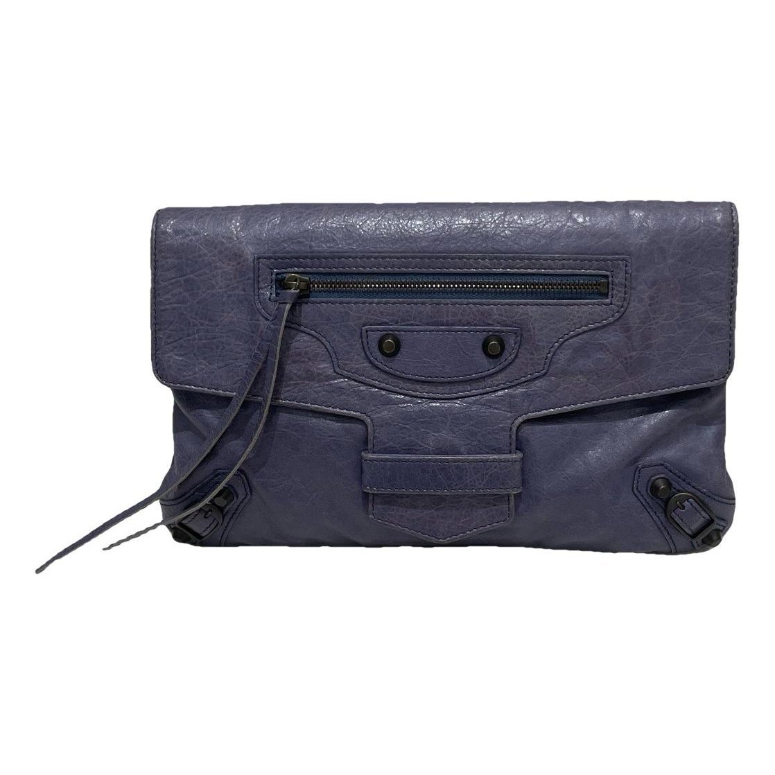 Envelop leather clutch bag