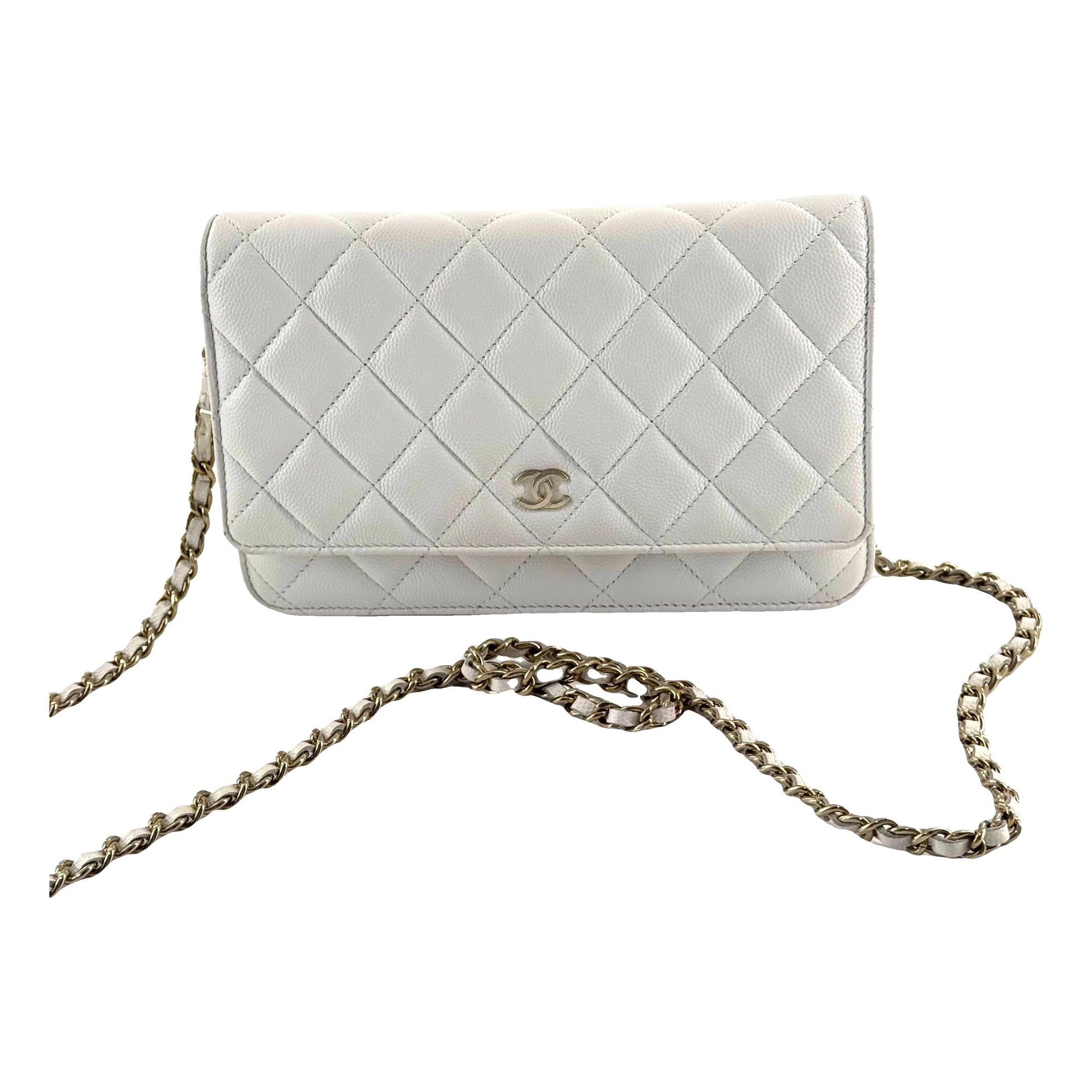 Wallet On Chain leather crossbody bag