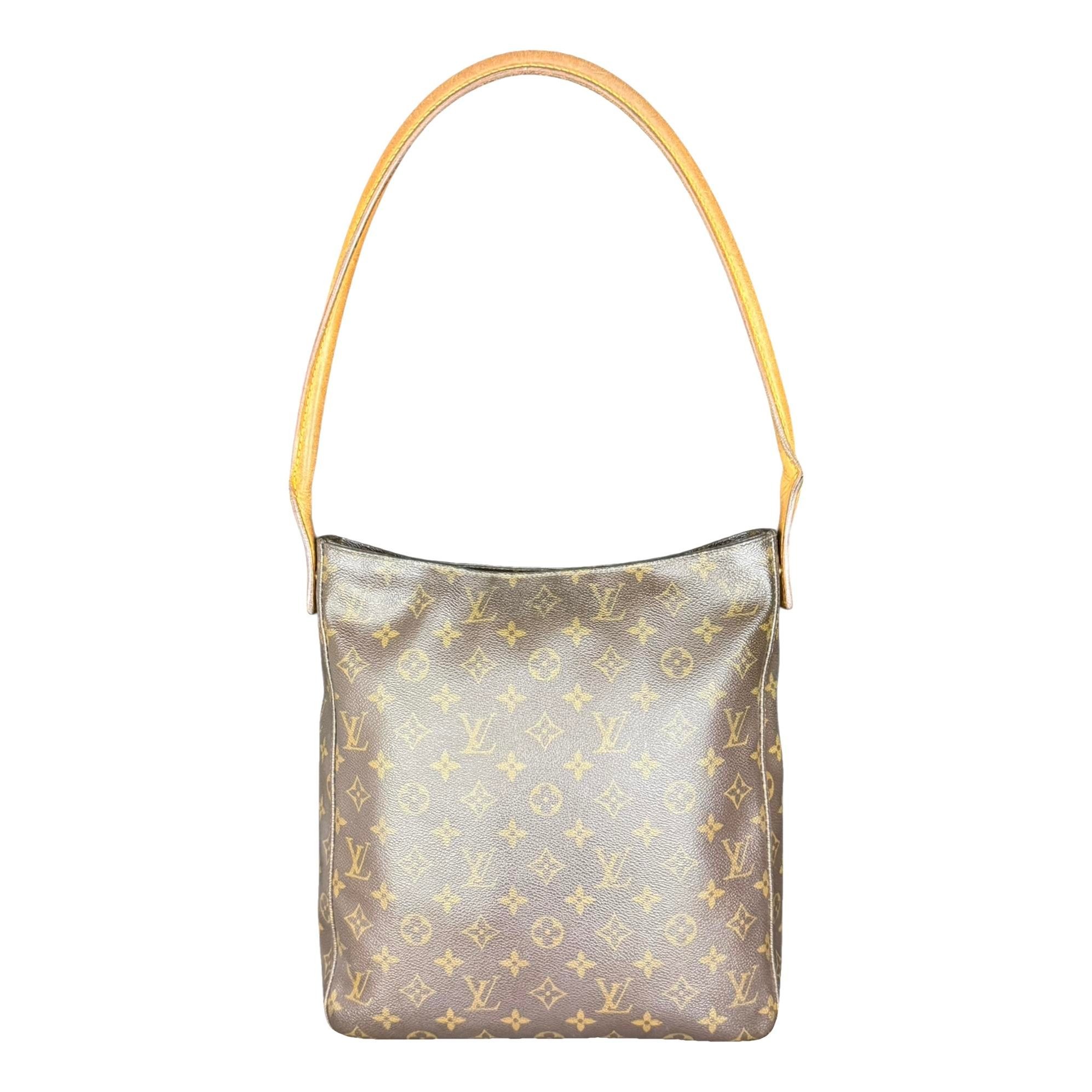 Looping leather handbag