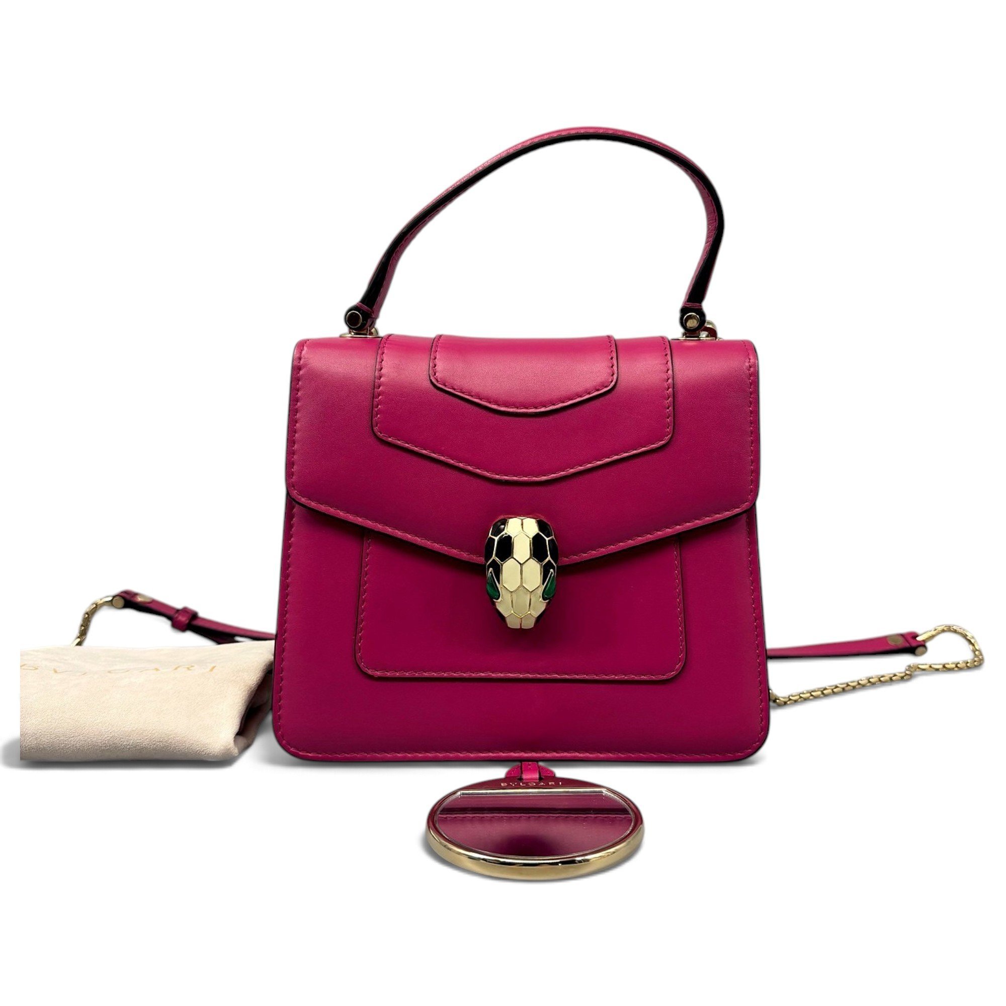 Serpenti leather handbag