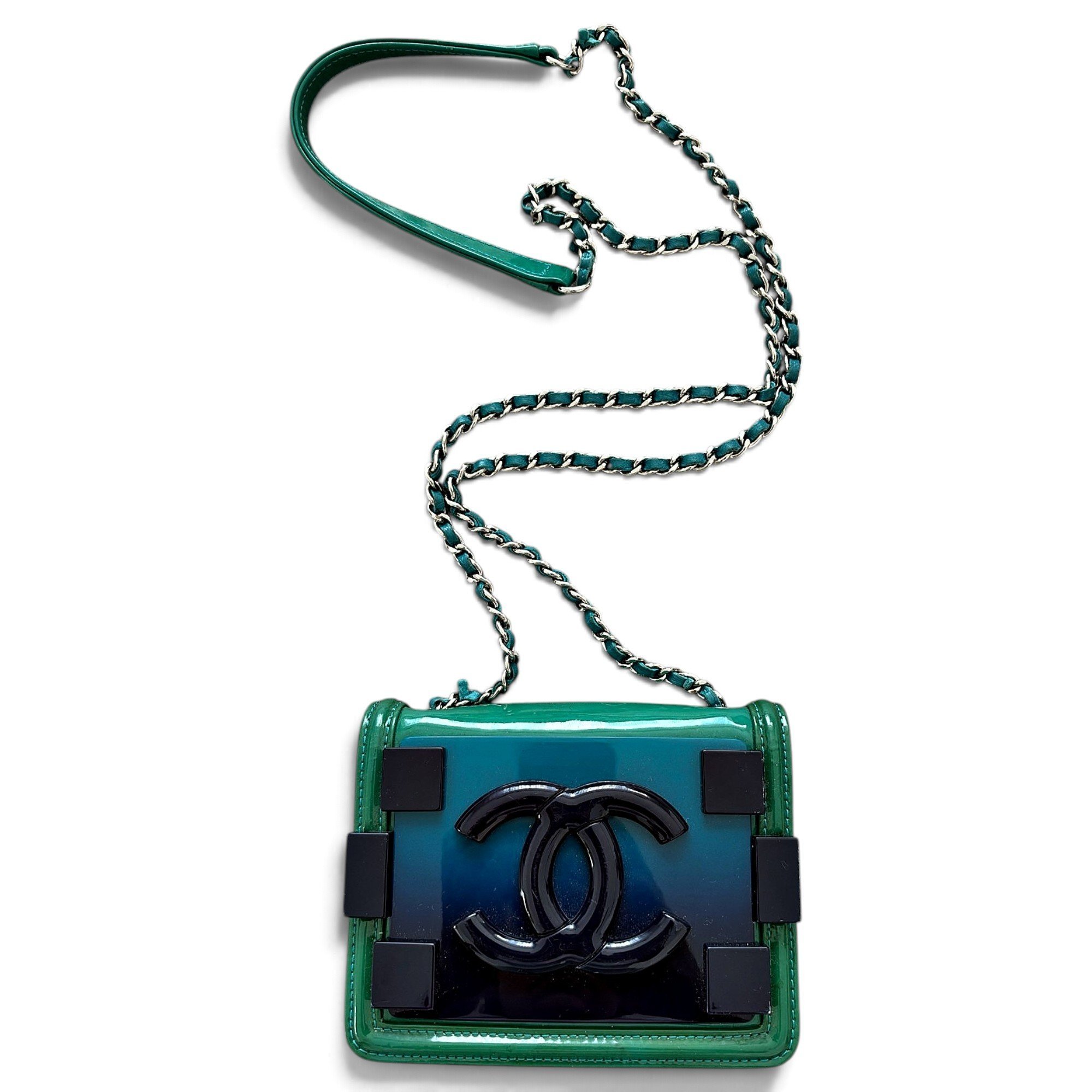 Légo patent leather crossbody bag