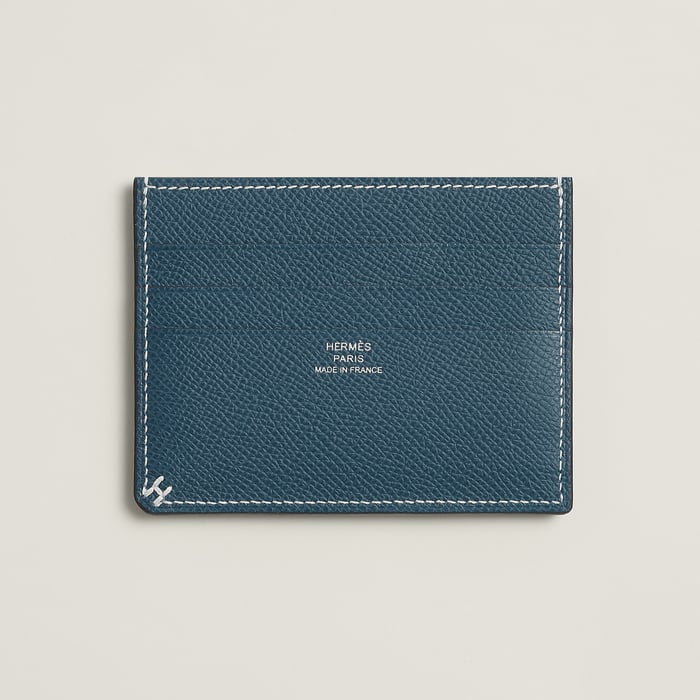 Bleu Tempête H Sellier Card Holder