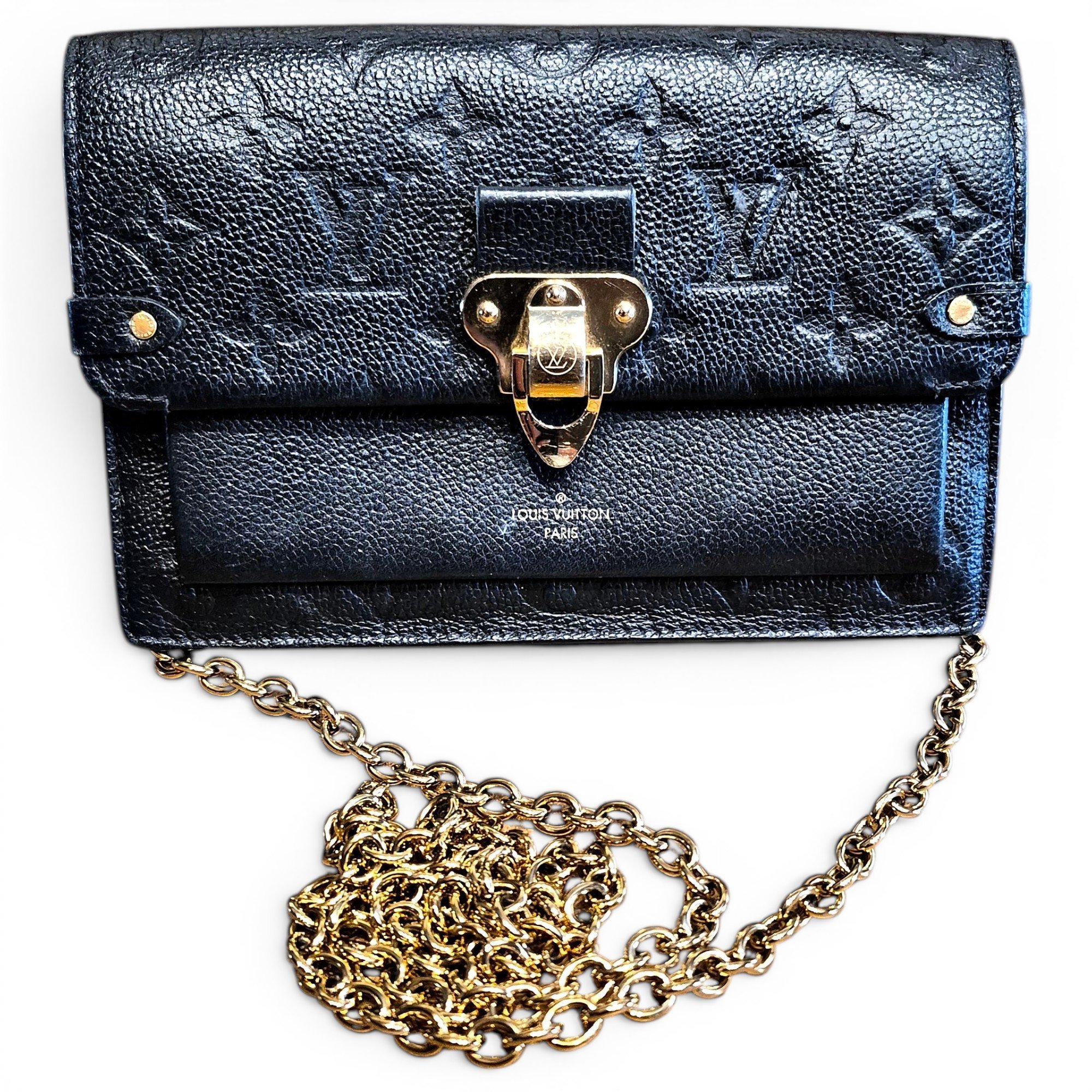 Leather clutch bag