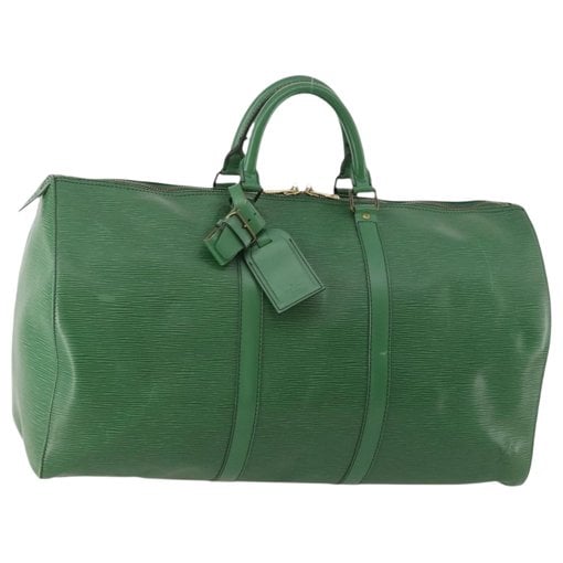 Keepall leather travel bag
