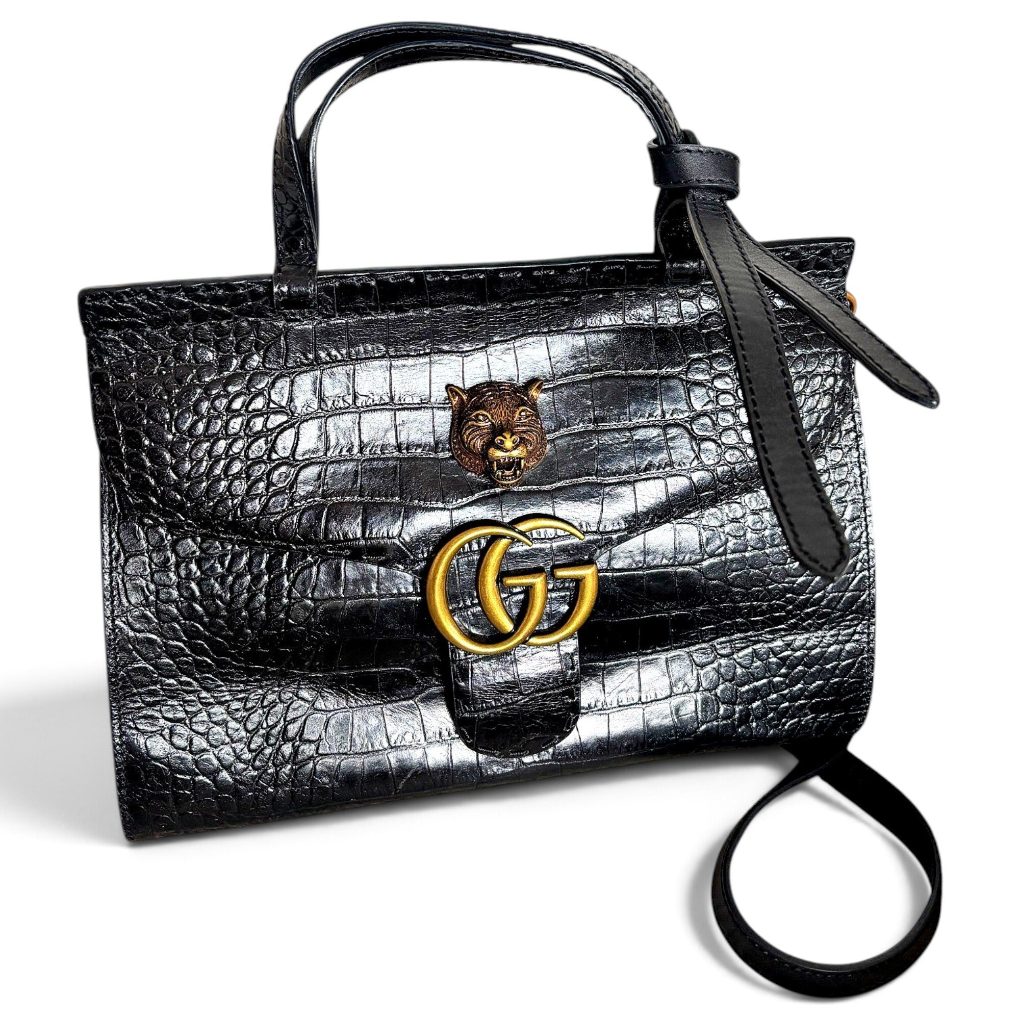 GG Marmont Animalier leather handbag