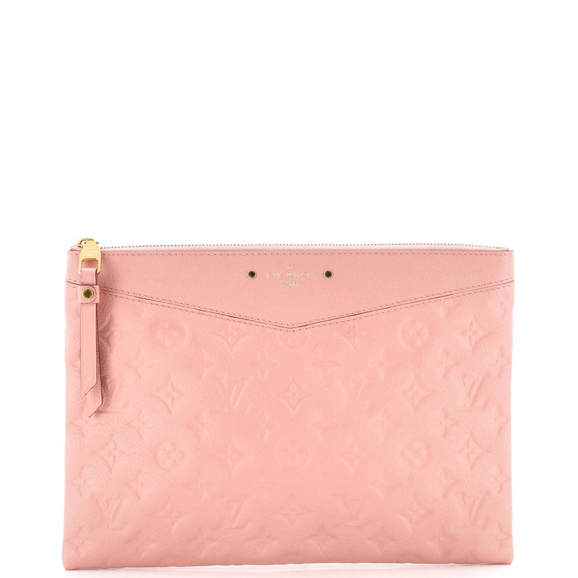 Leather clutch bag