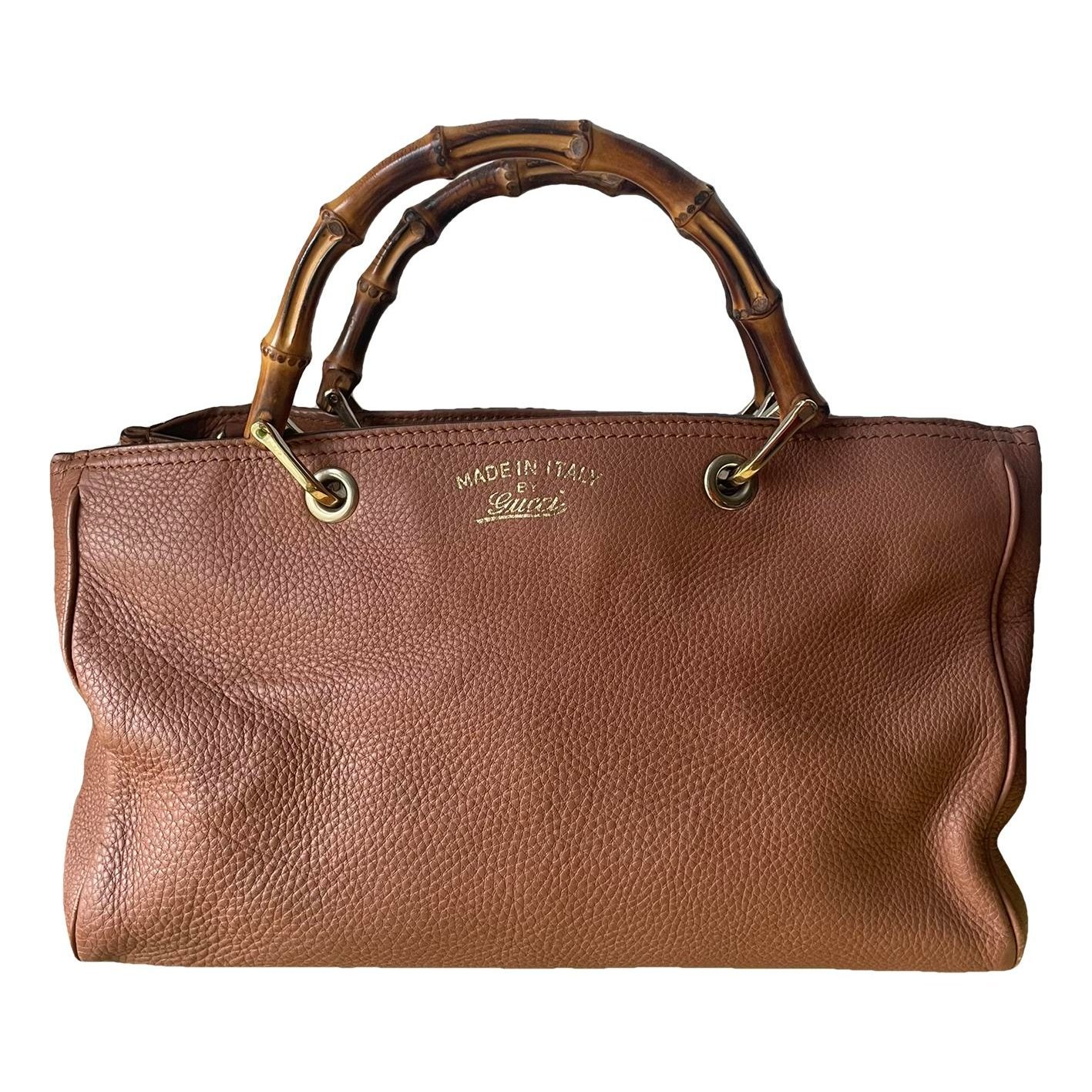 Bamboo Shopper leather tote