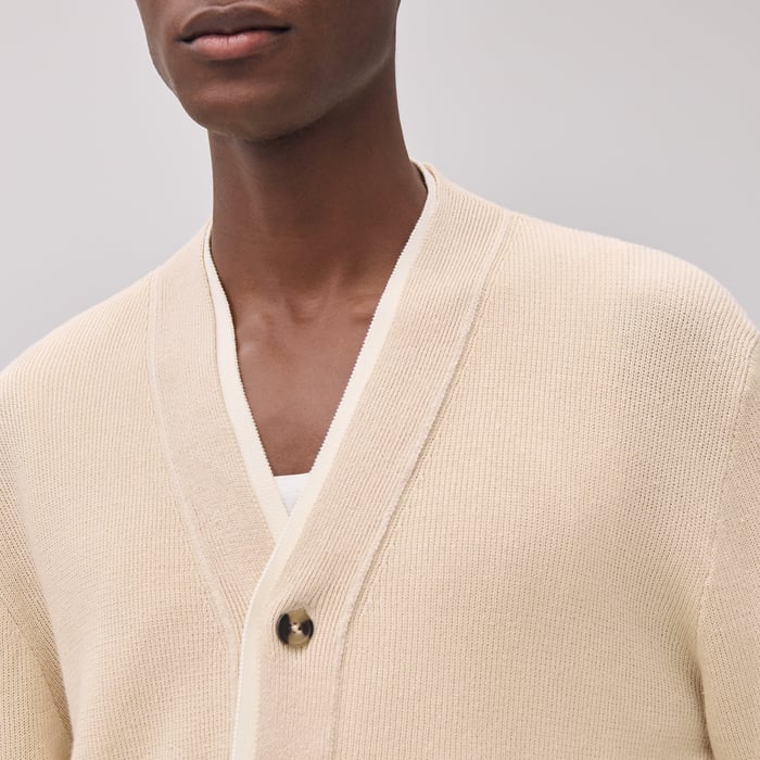 Écru "Lin Et l'Autre" Buttoned Cardigan
