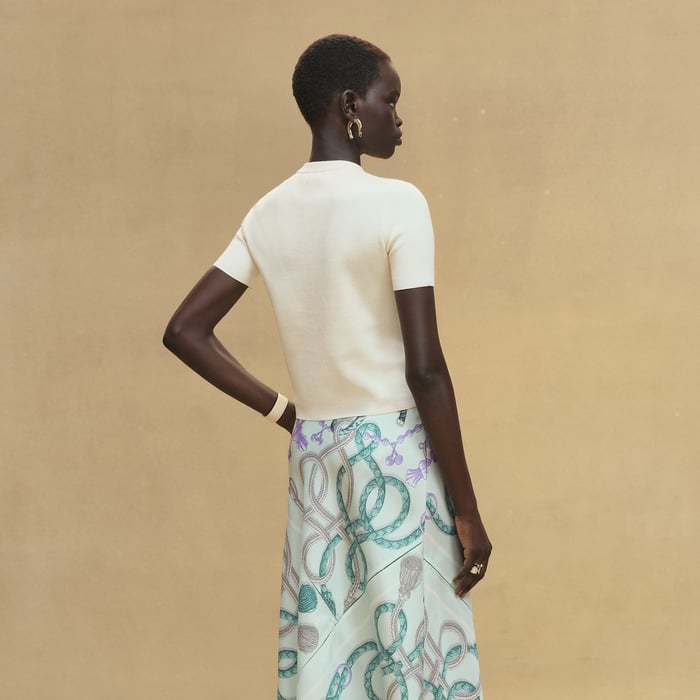 Blanc Naturel "Palefroi Remix" Short-sleeve Sweater