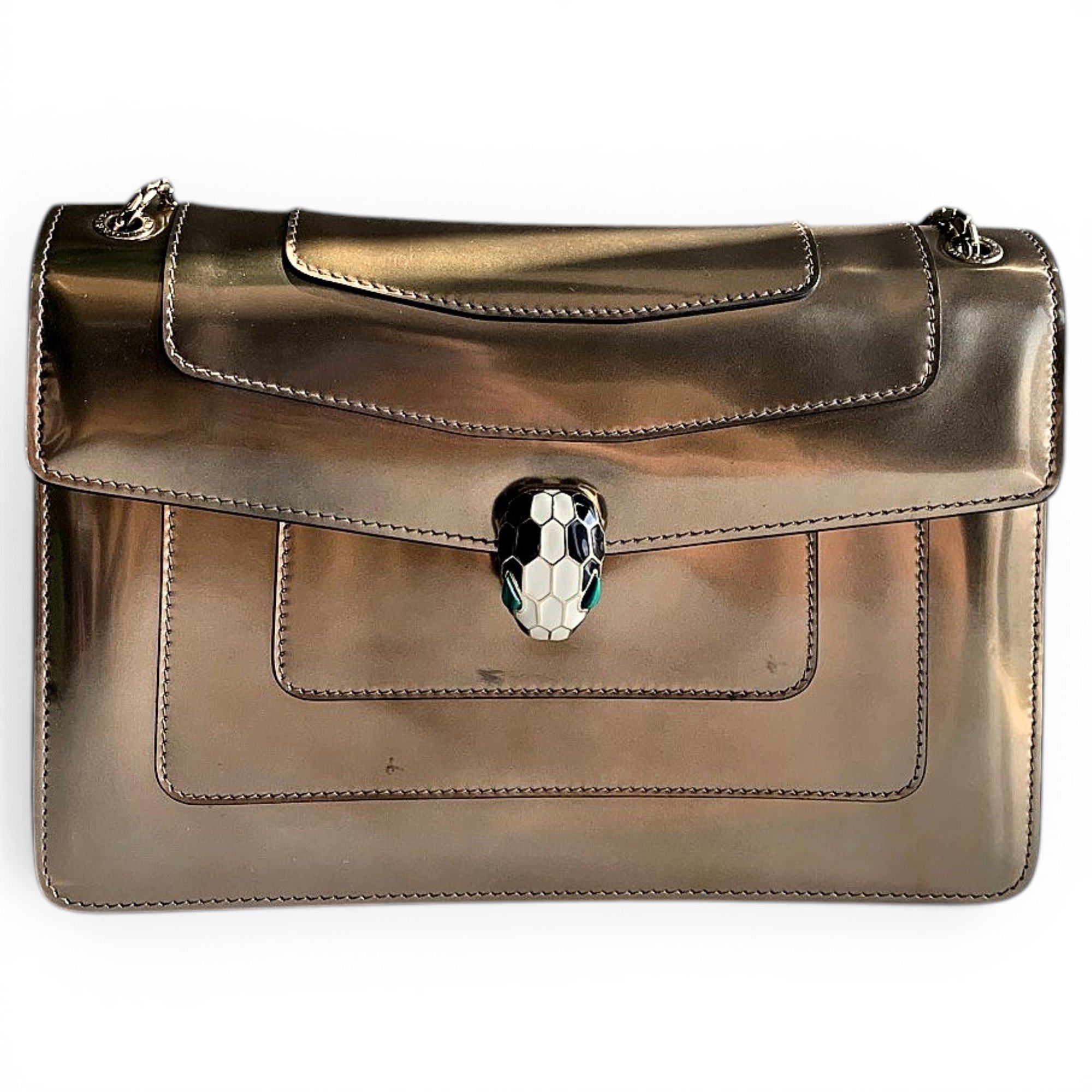 Serpenti leather handbag