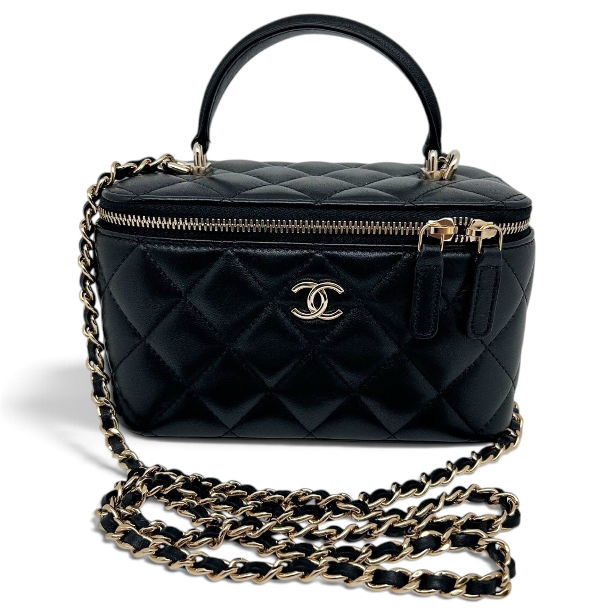 Trendy CC Vanity leather handbag
