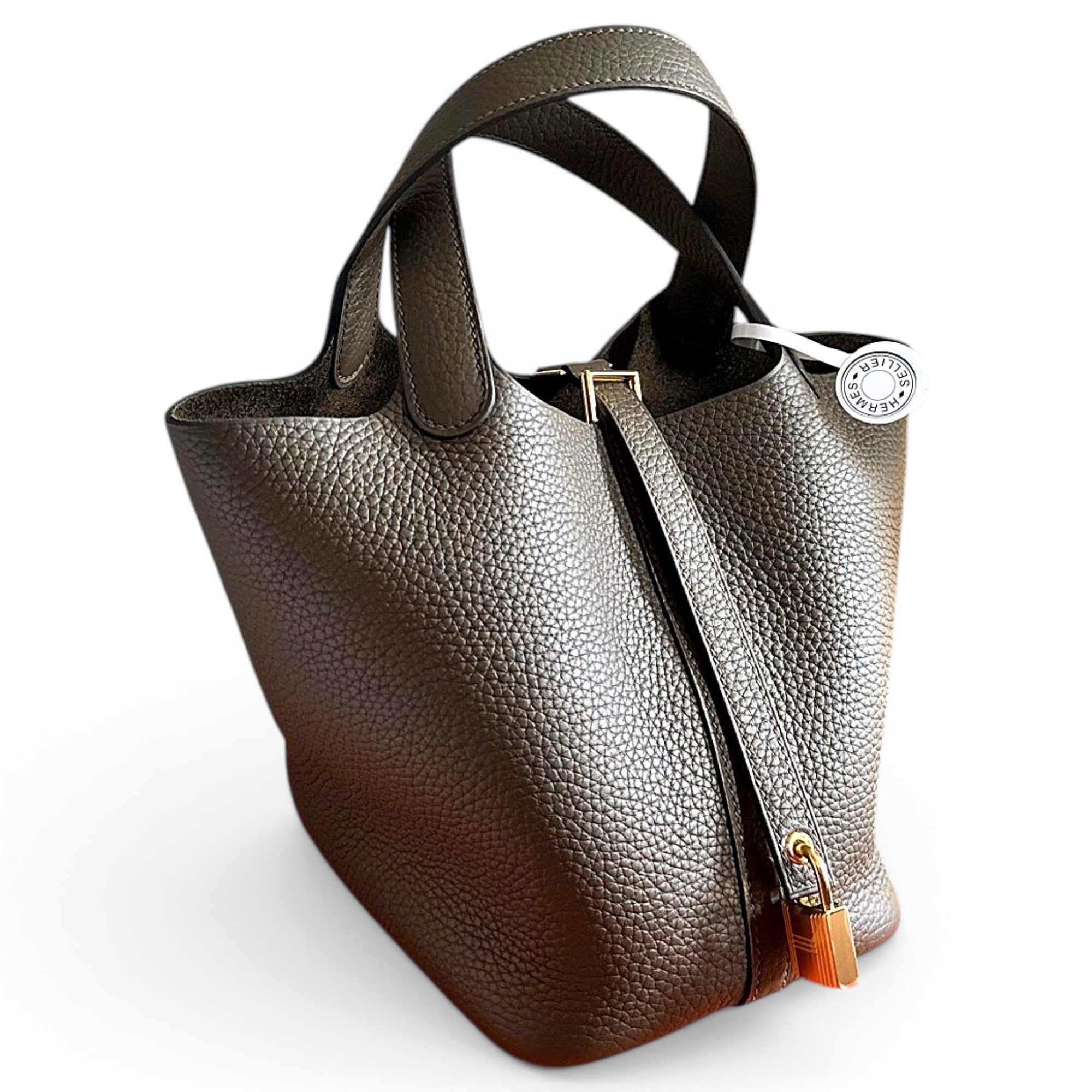 Picotin leather tote