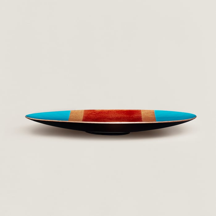 Turquoise Sialk Round Centerpiece, Small Model