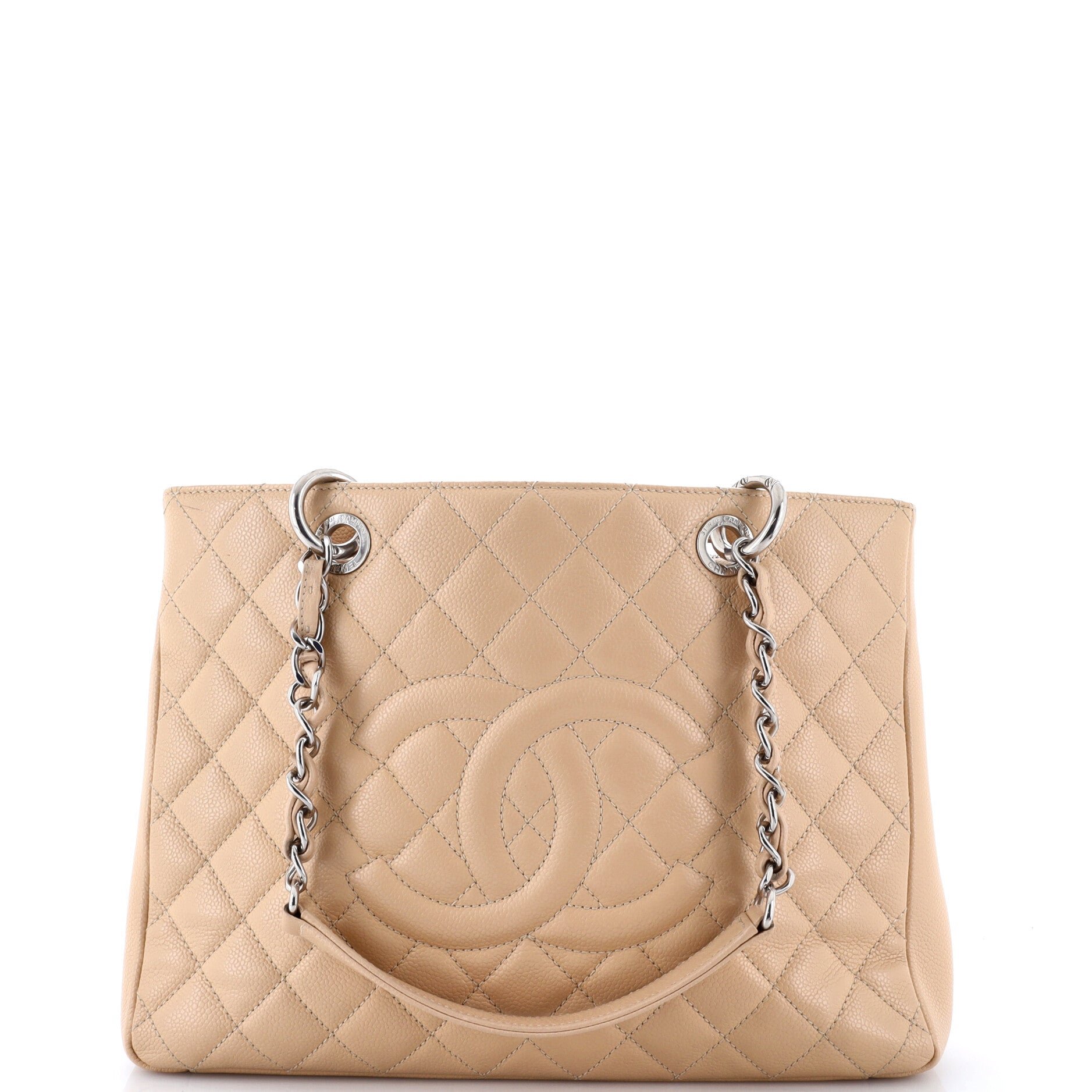 Grand Shopping Tote Quilted Caviar