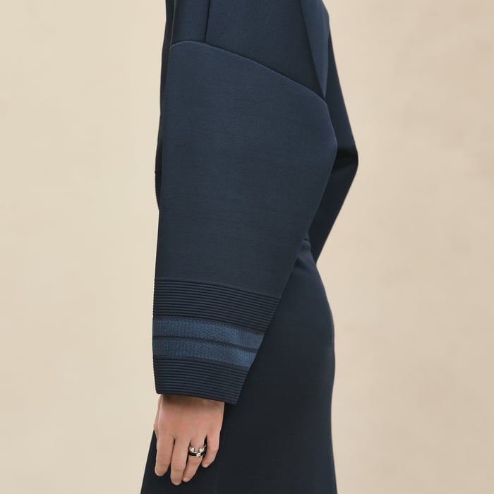 Bleu Noir Zipped Bicolor Jacket