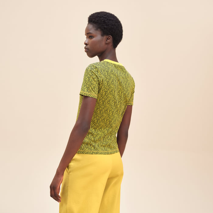 Jaune Impérial "Naoussa Chaine" Micro T-shirt