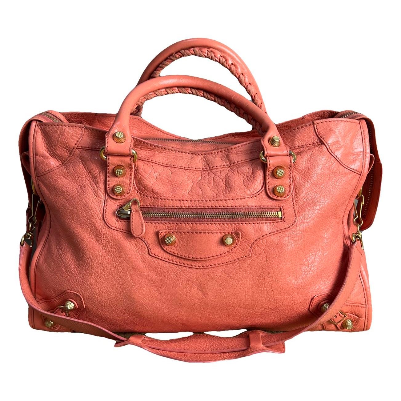 City leather handbag
