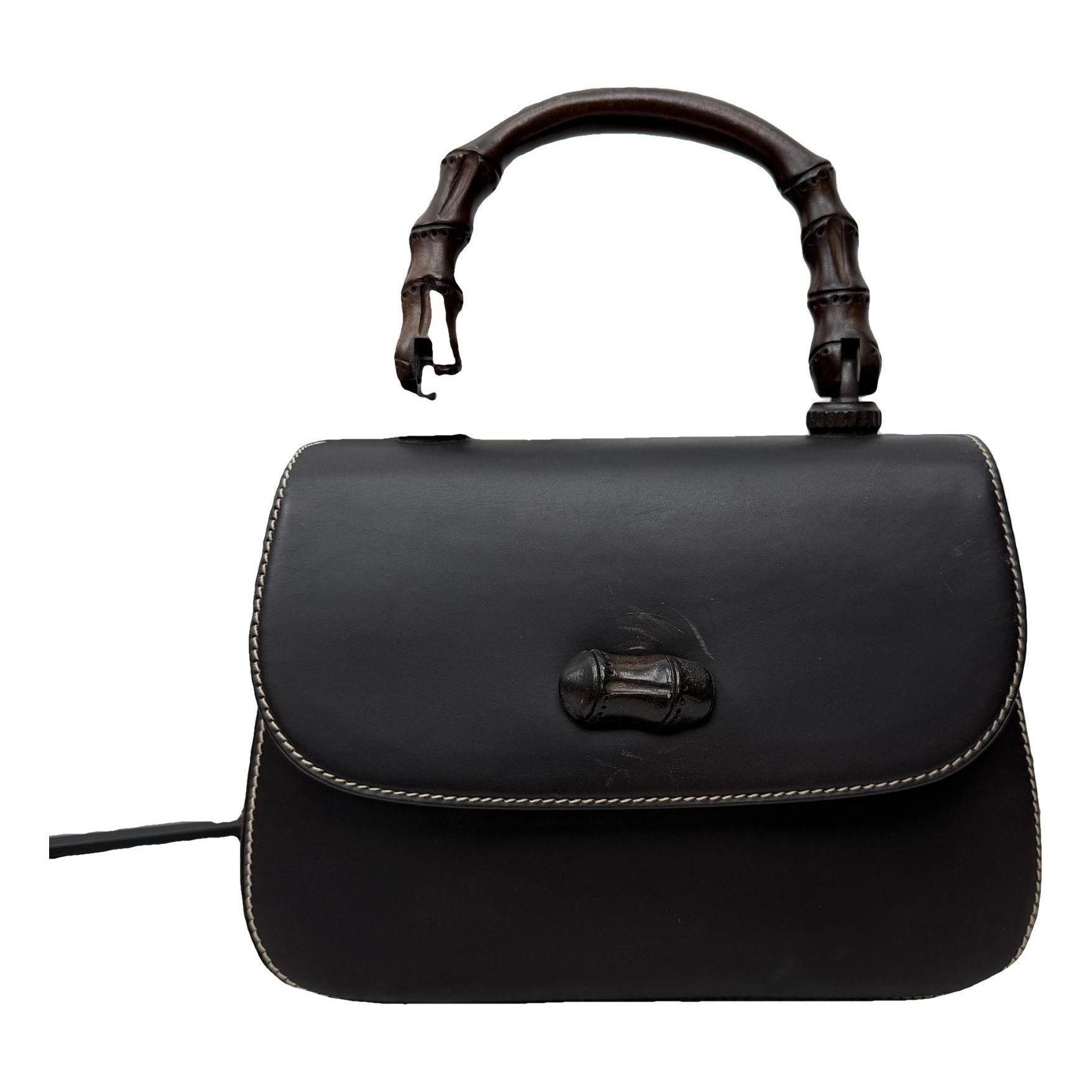 Bamboo leather handbag