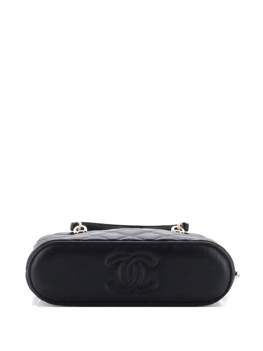 CC Dome Zip Shopping Bag Quilt Lambskin Mini crossbody bag