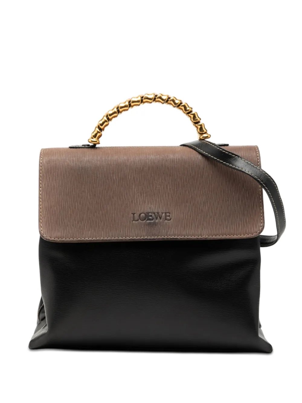 2010-2026 Bicolor Leather Velazquez Twist Top Handle Bag satchel