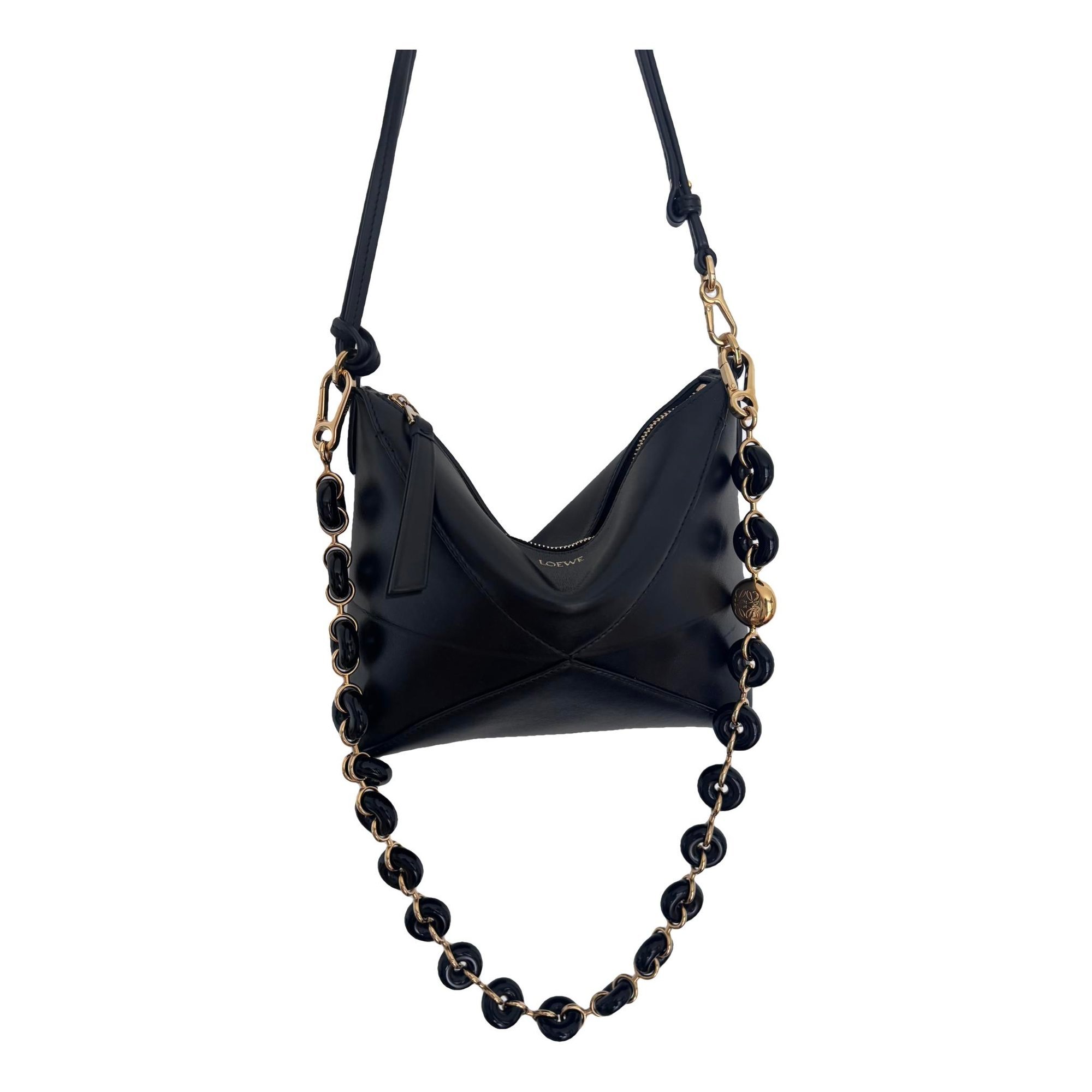 Puzzle Fold Pouch leather handbag