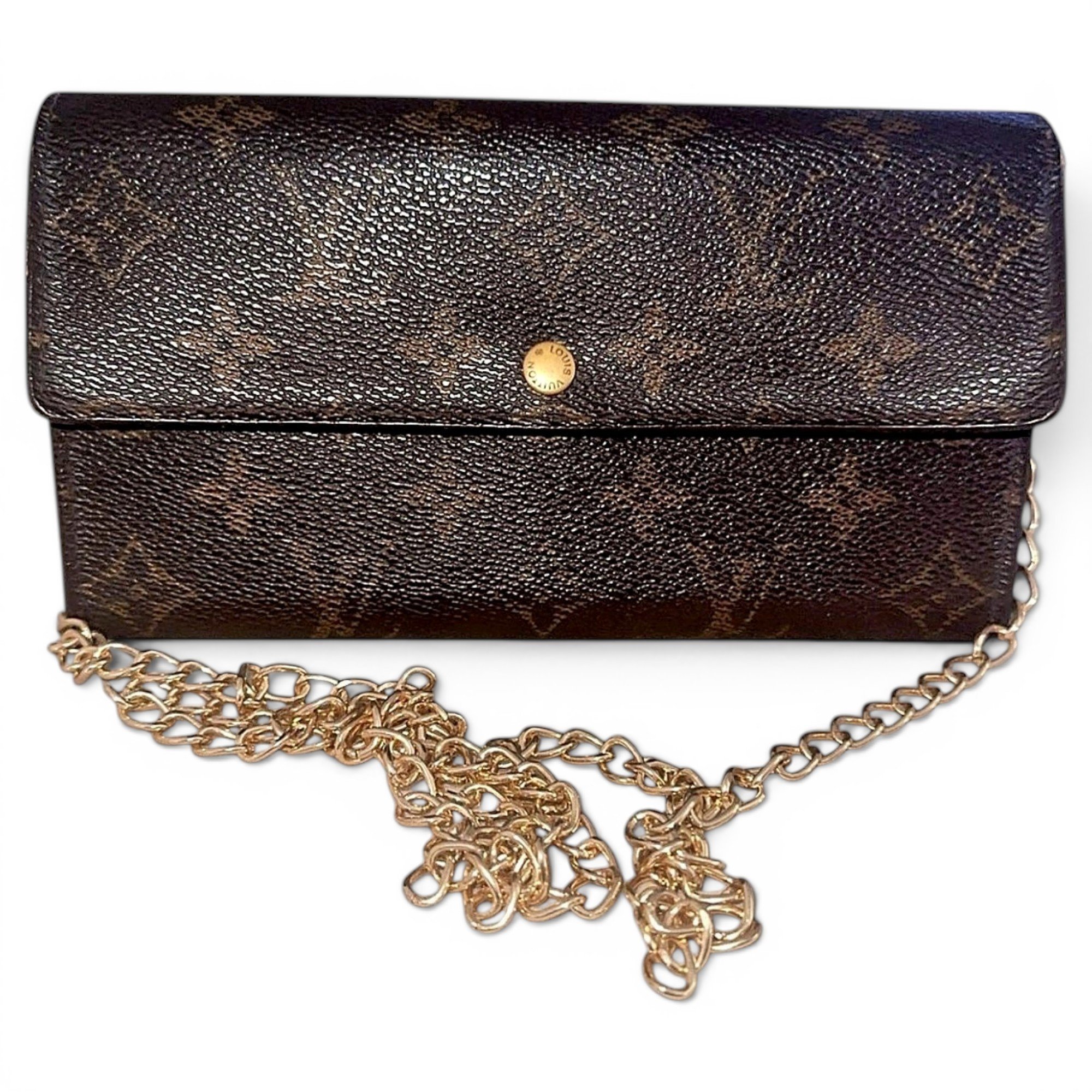 Leather clutch bag