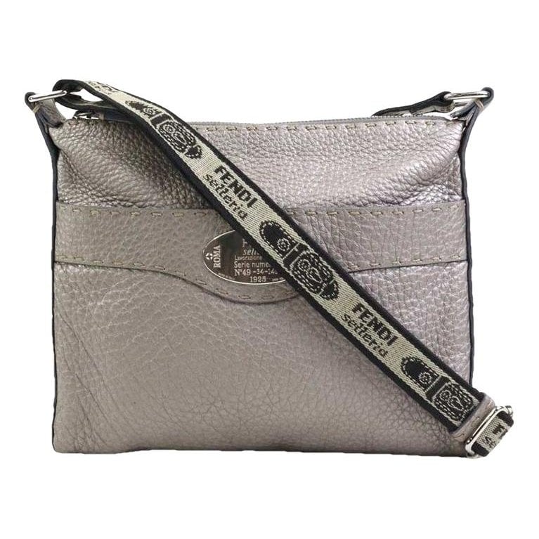 Pocket leather crossbody bag