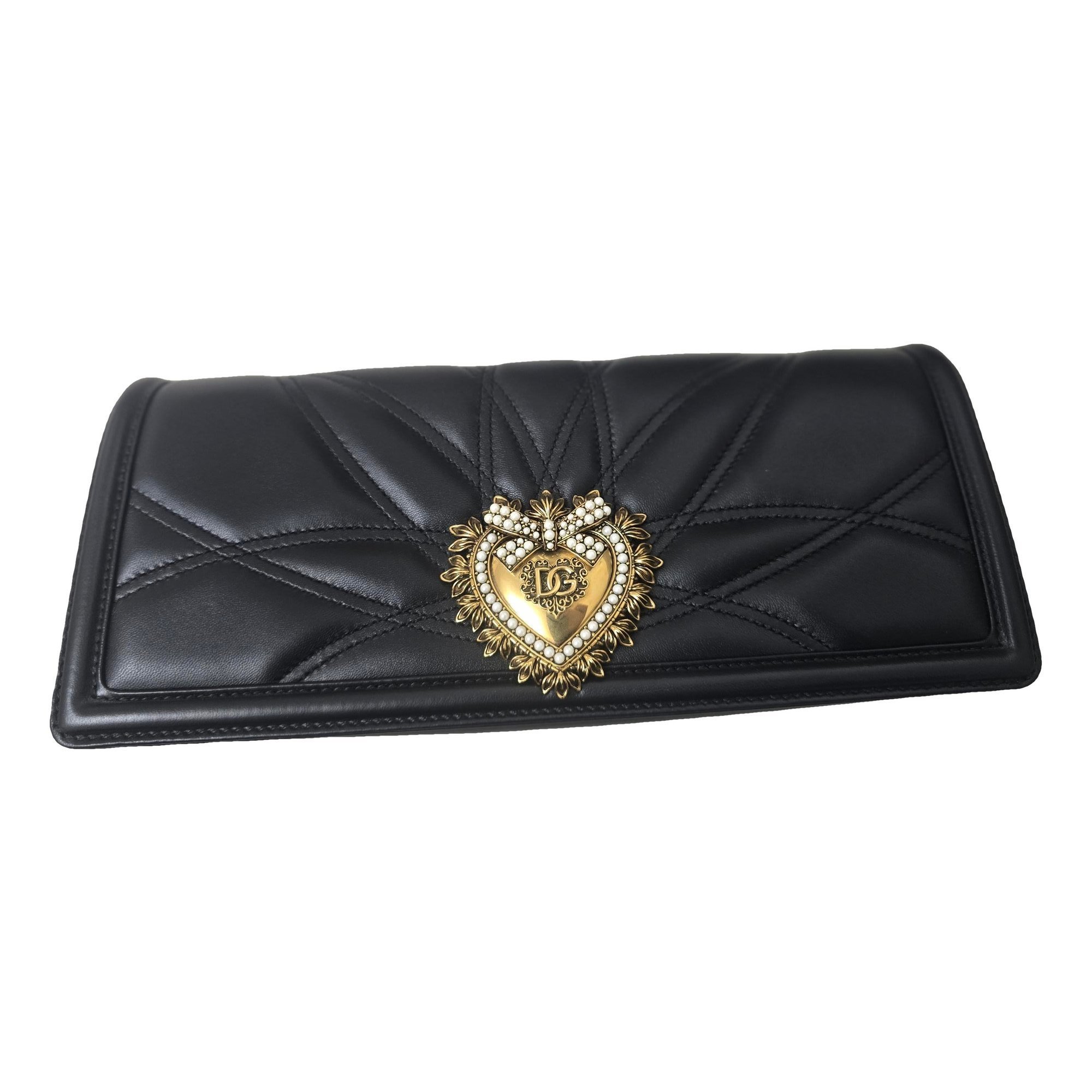 Leather clutch bag