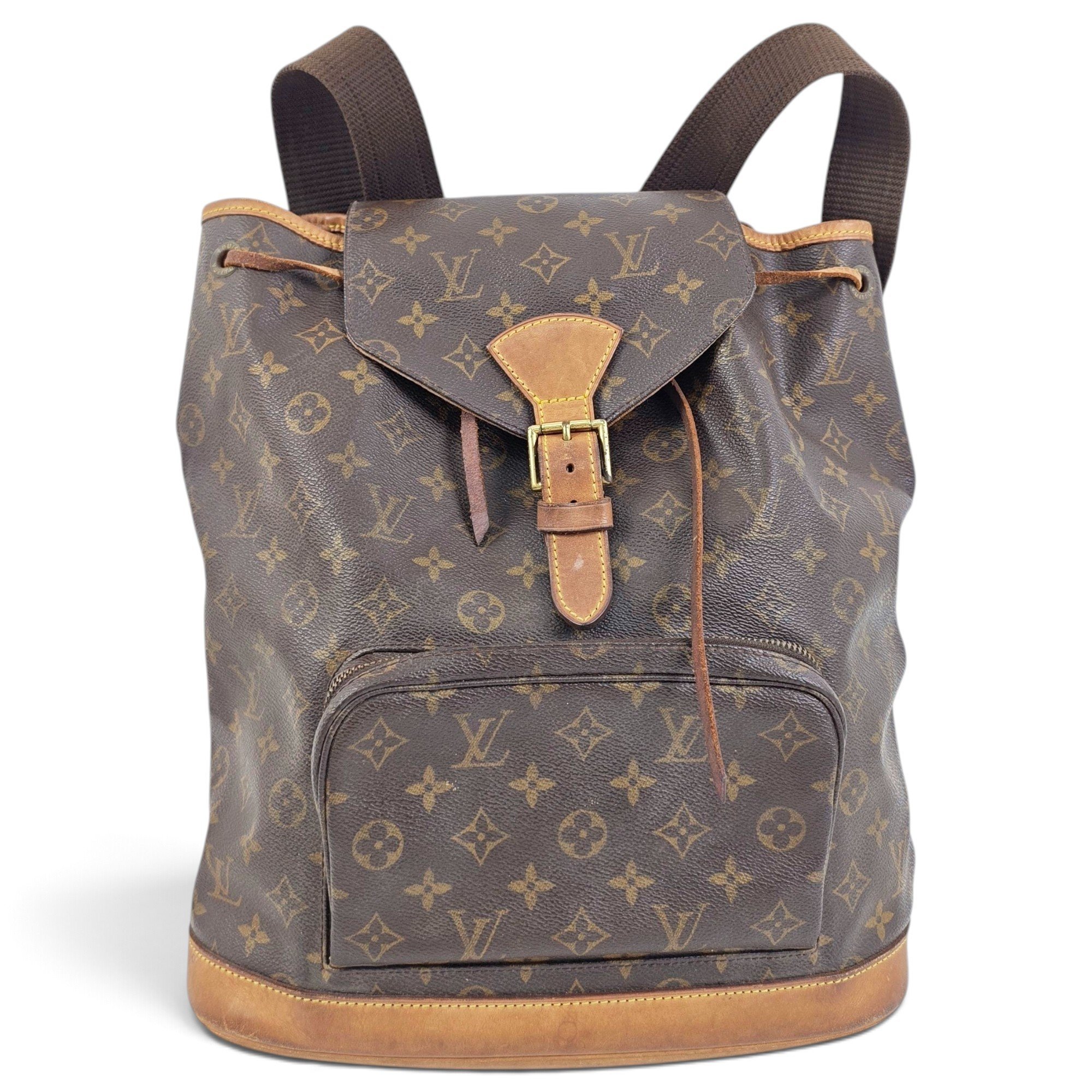Montsouris Vintage leather backpack
