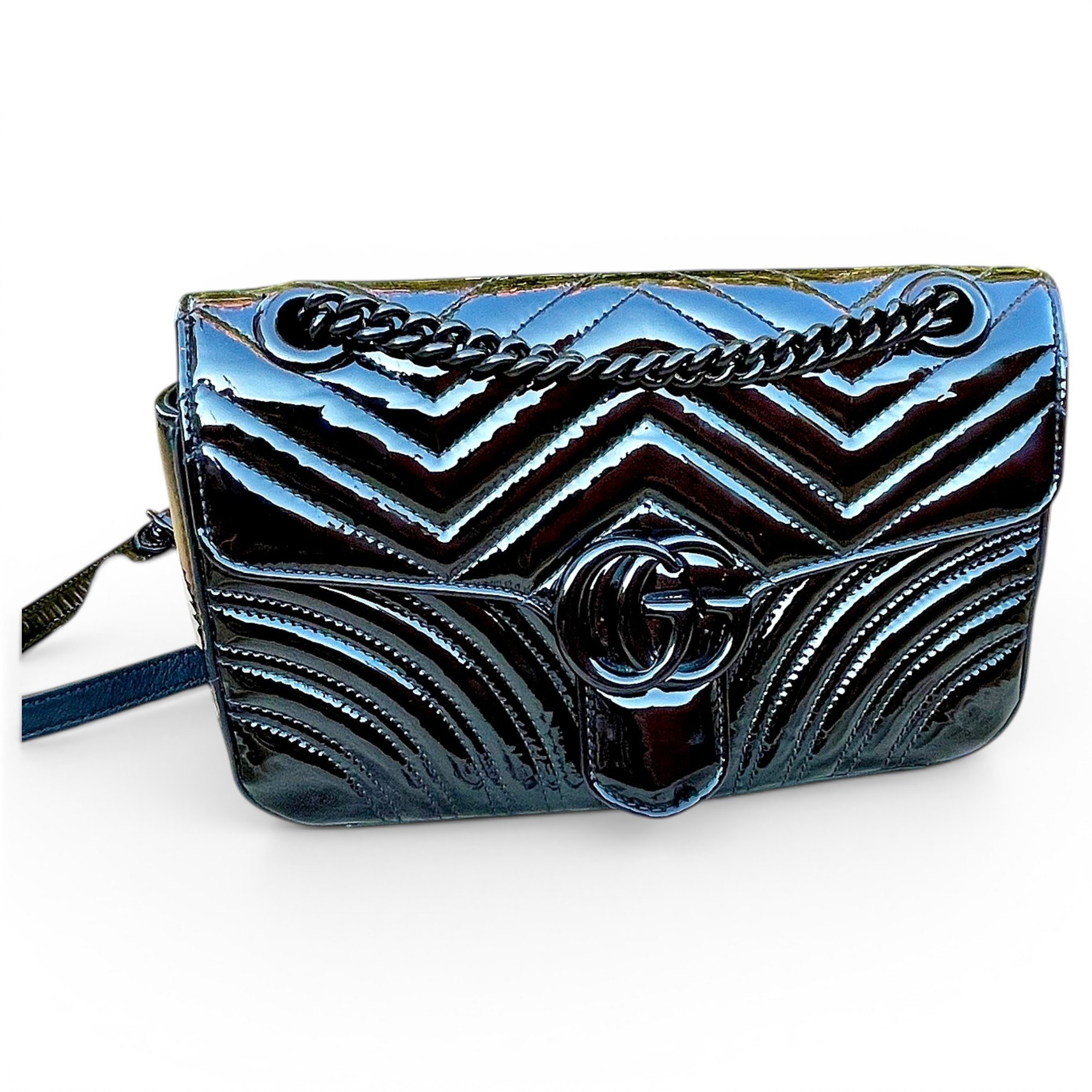 GG Marmont Flap leather crossbody bag